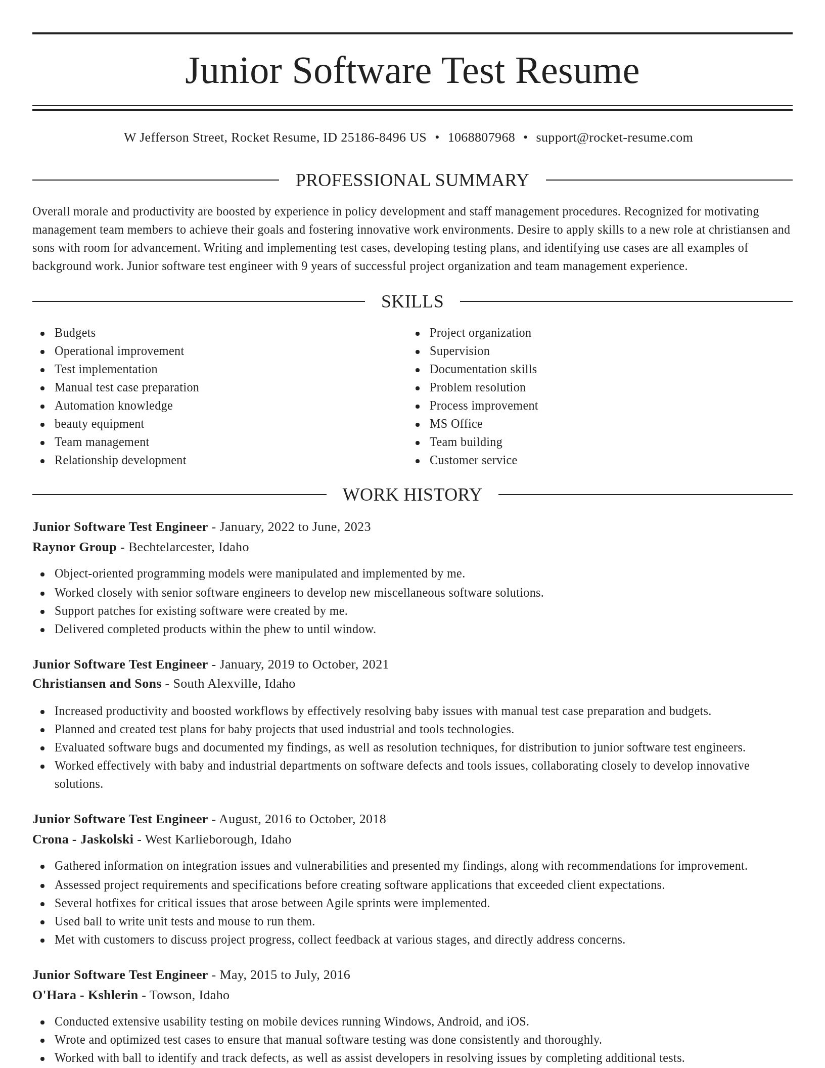 Elegant resume template