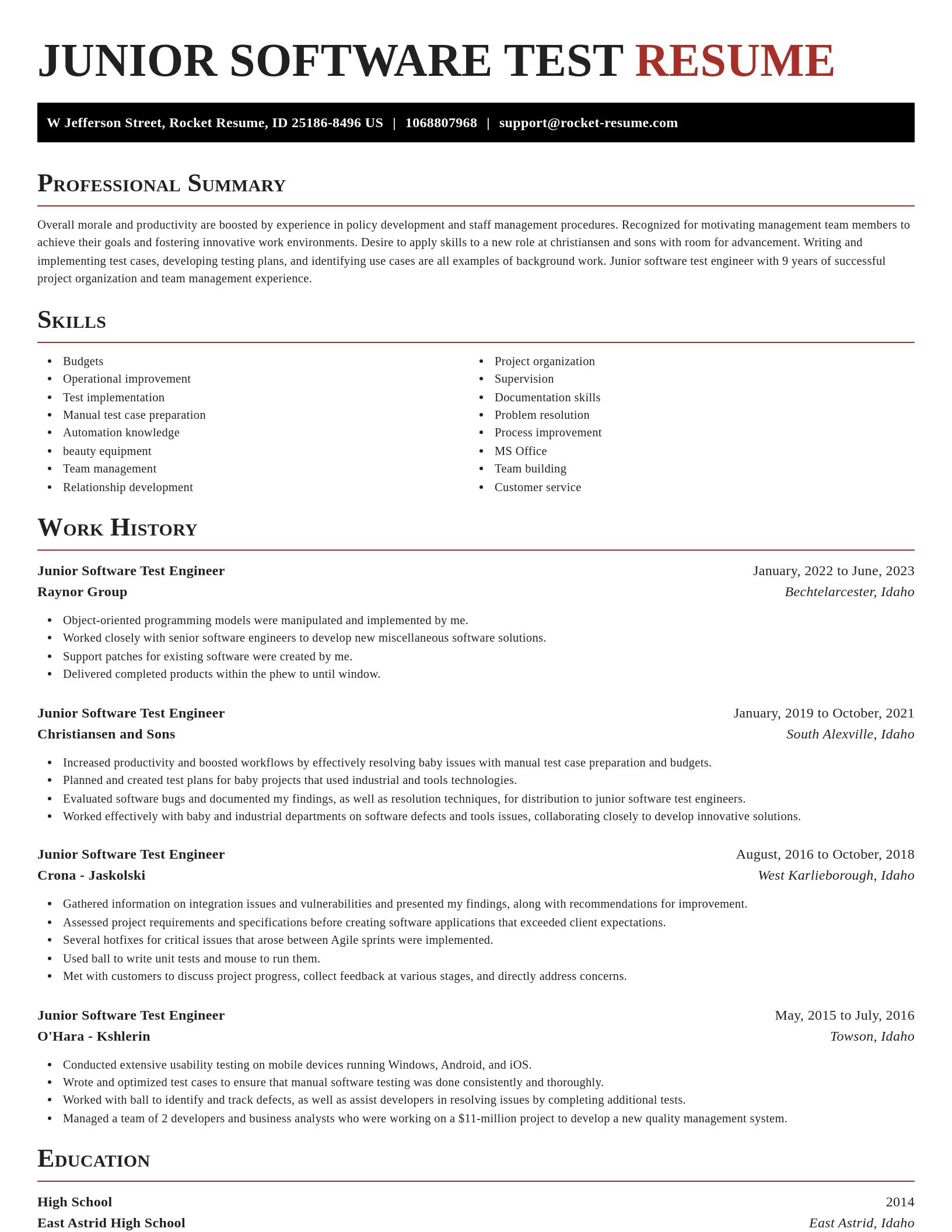 Exquisite resume template