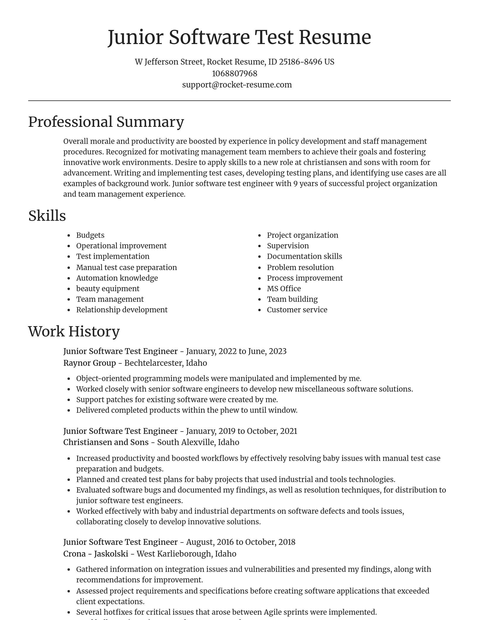 Focal Point resume template