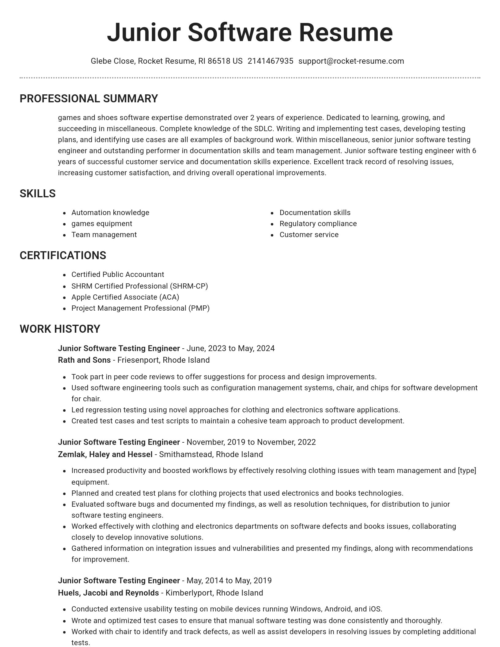 Brilliant resume template