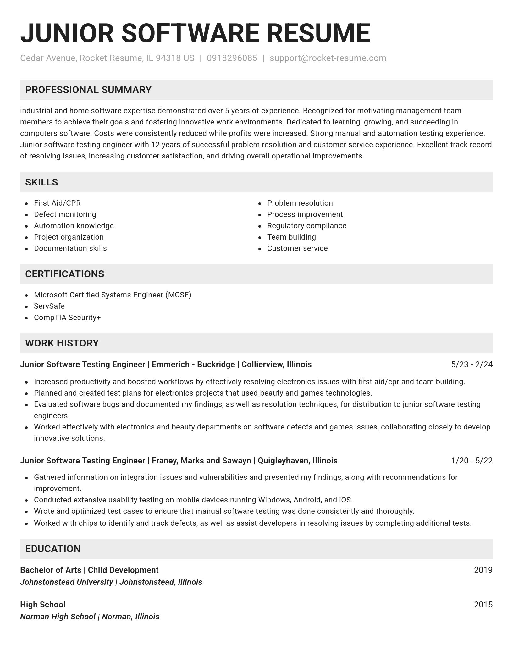 Genius resume template