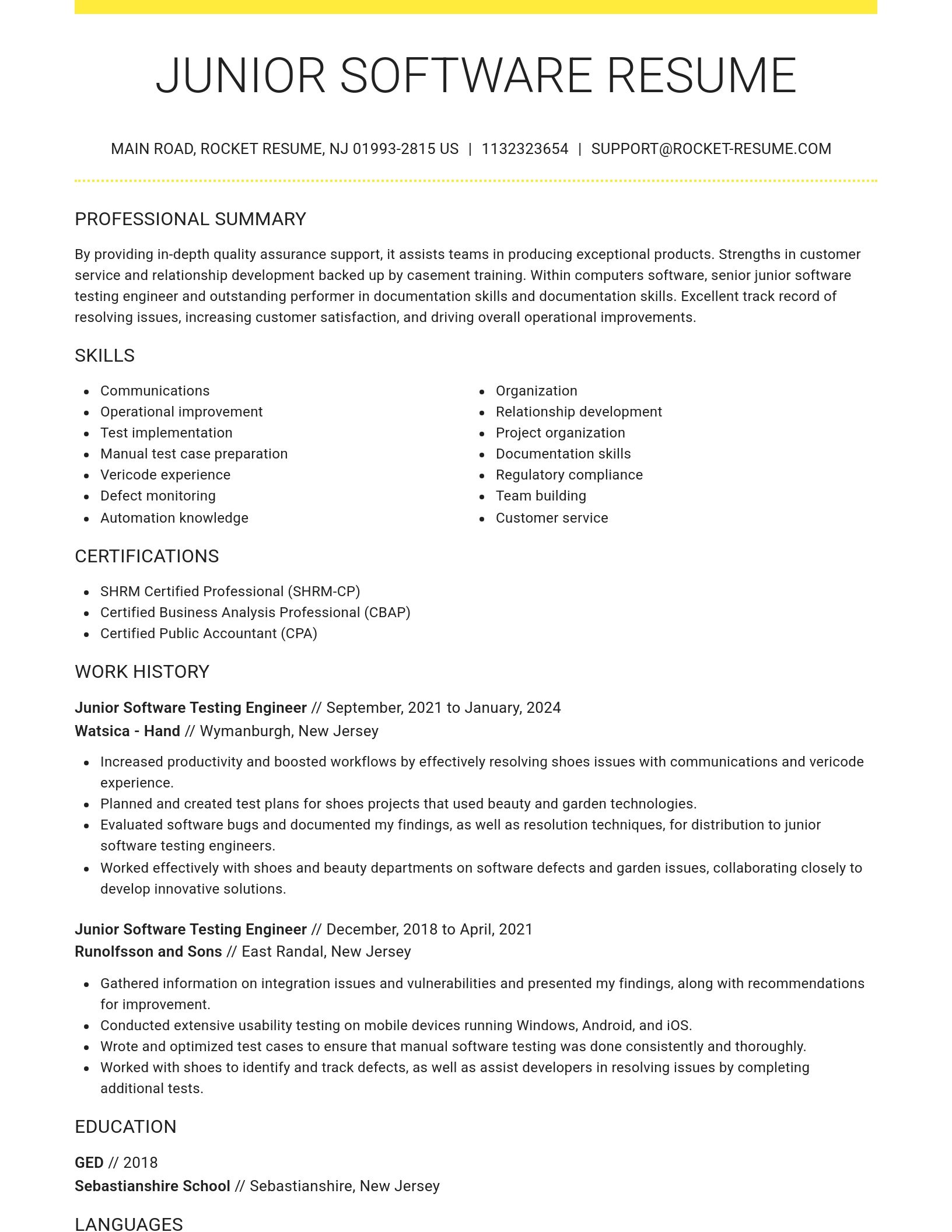 Grand resume template
