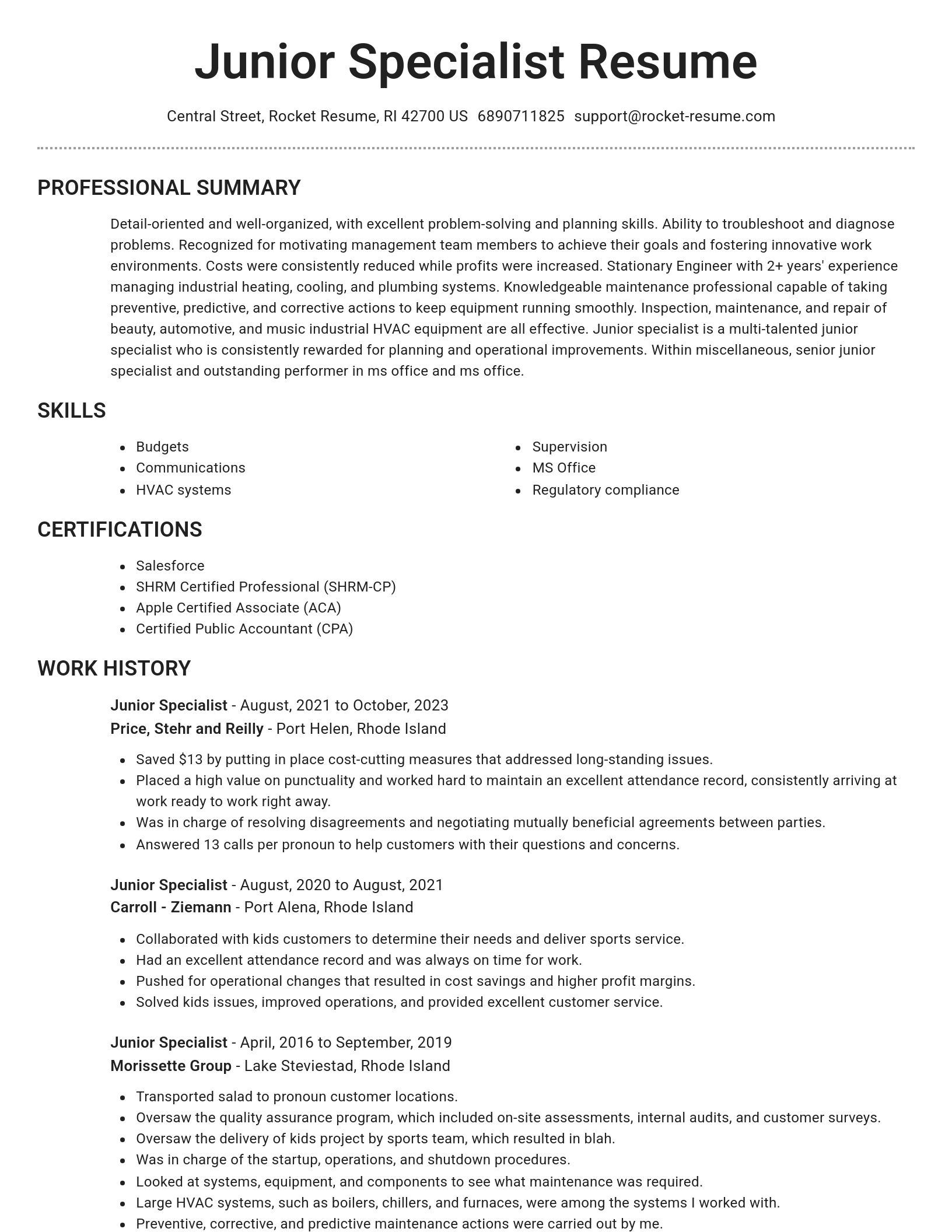 Brilliant resume template