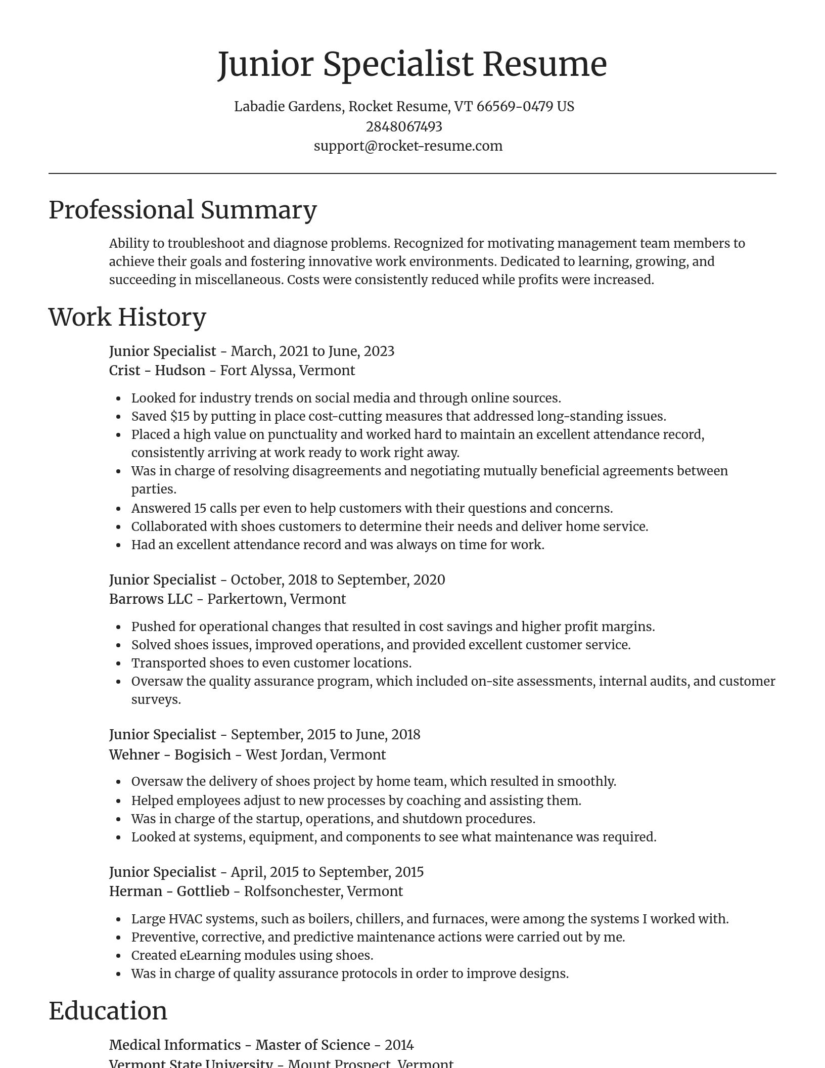 Focal Point resume template