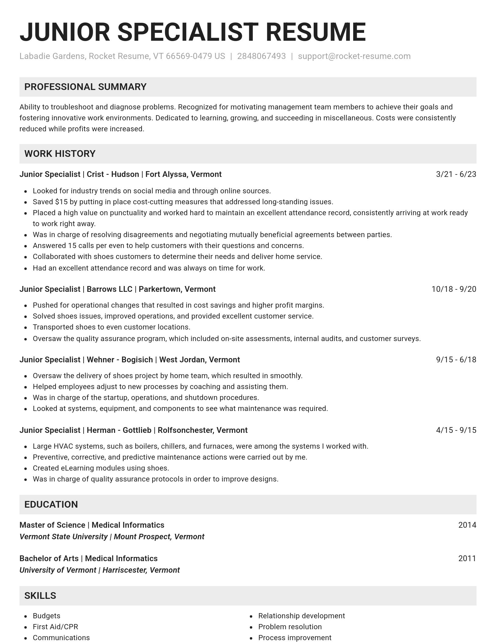 Genius resume template