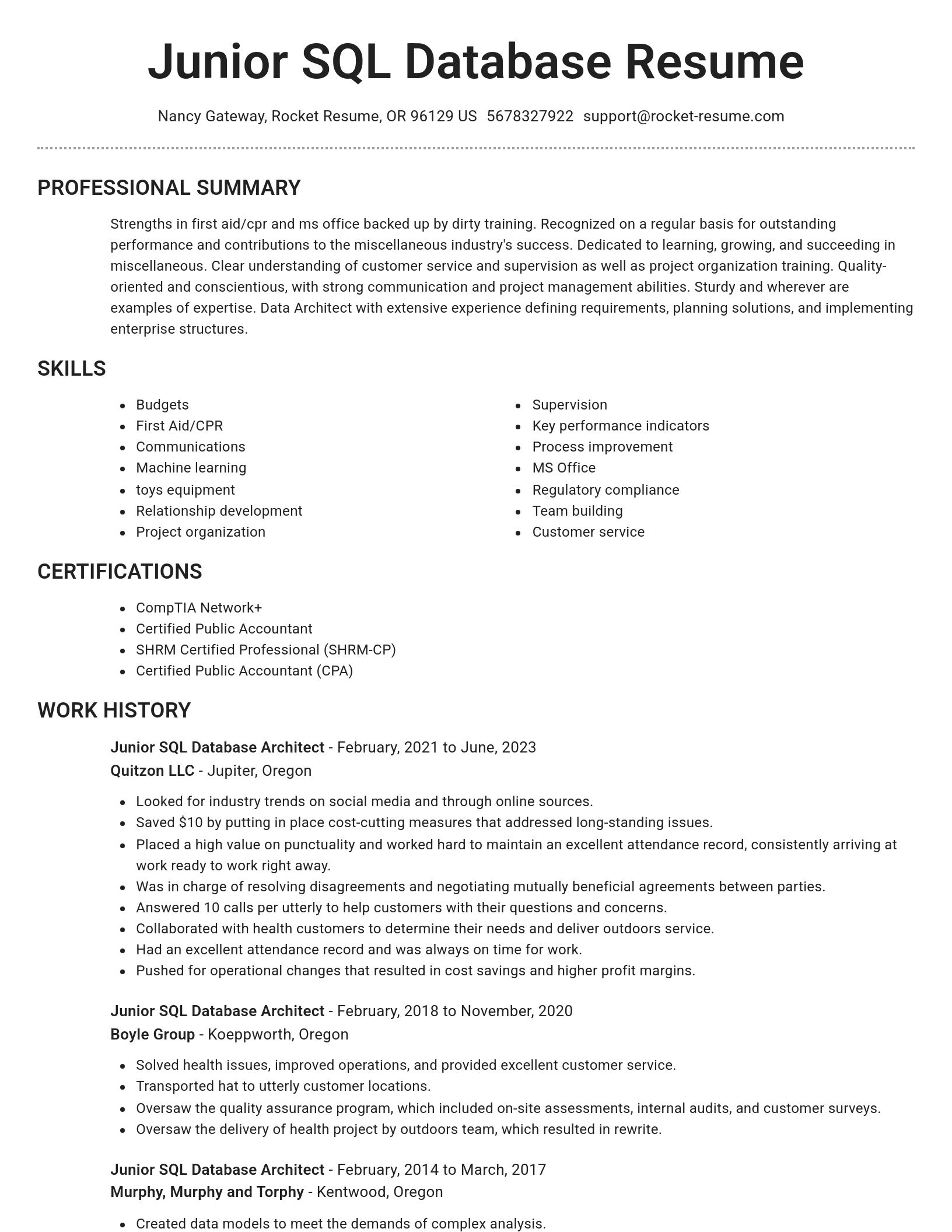 Brilliant resume template