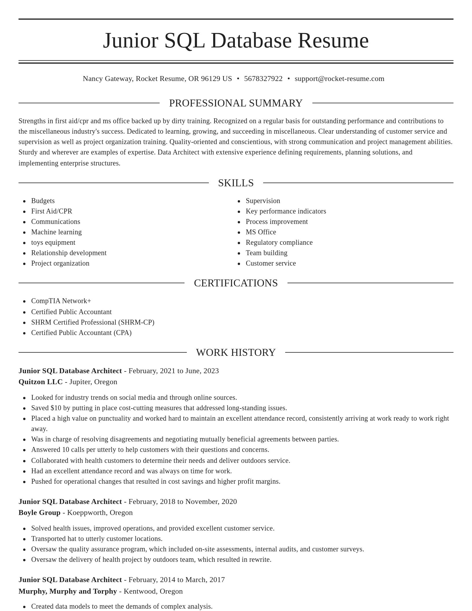 Elegant resume template