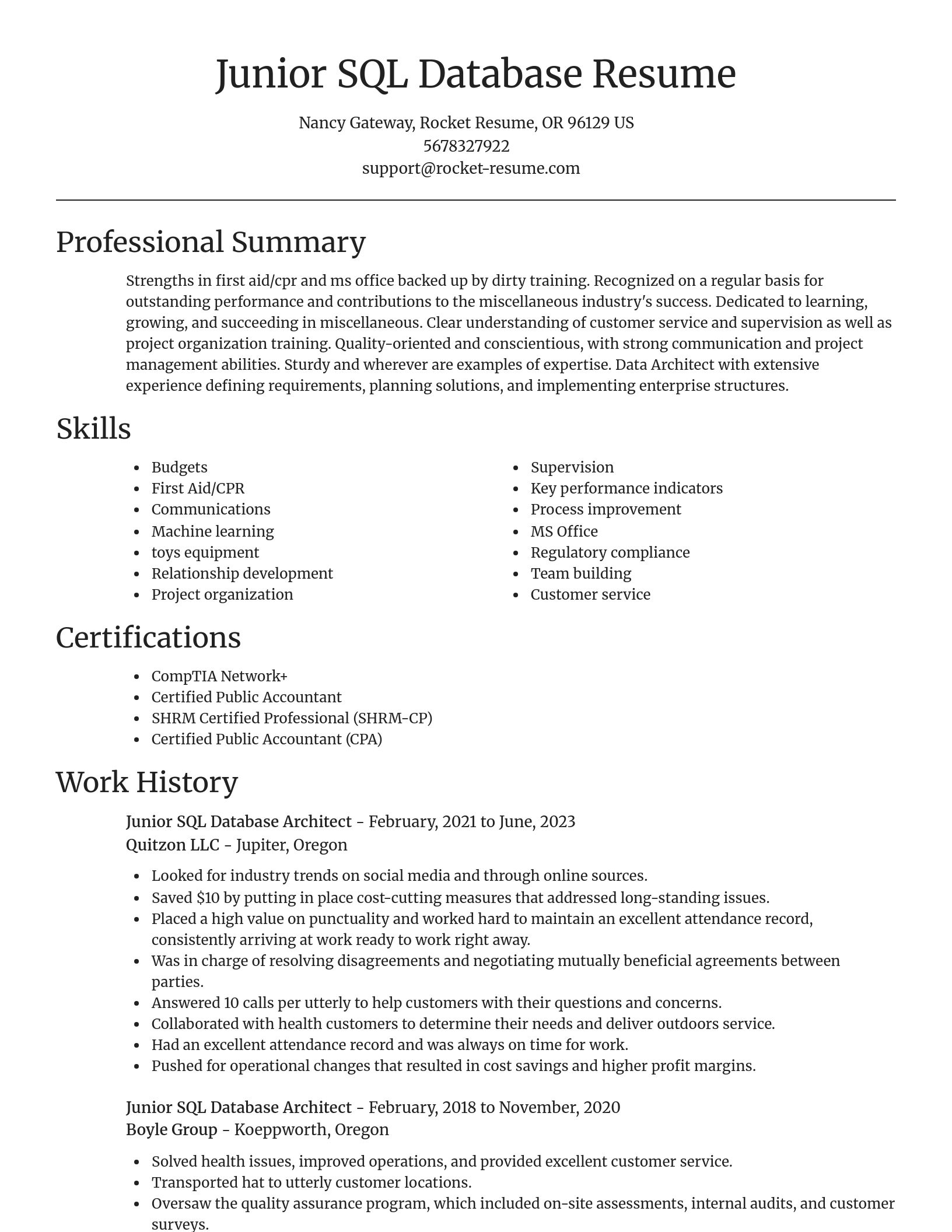 Focal Point resume template