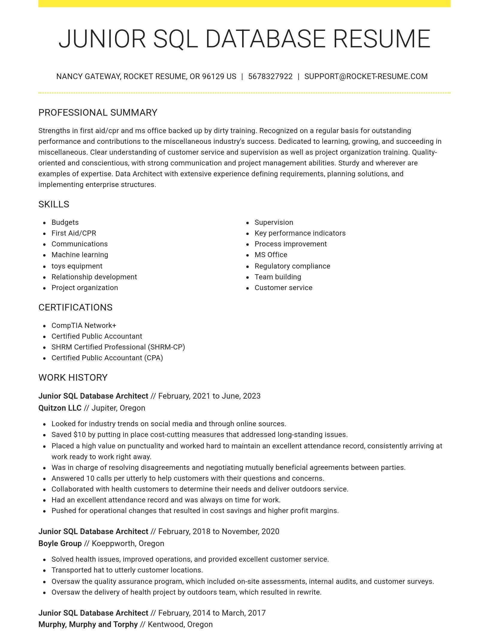 Grand resume template