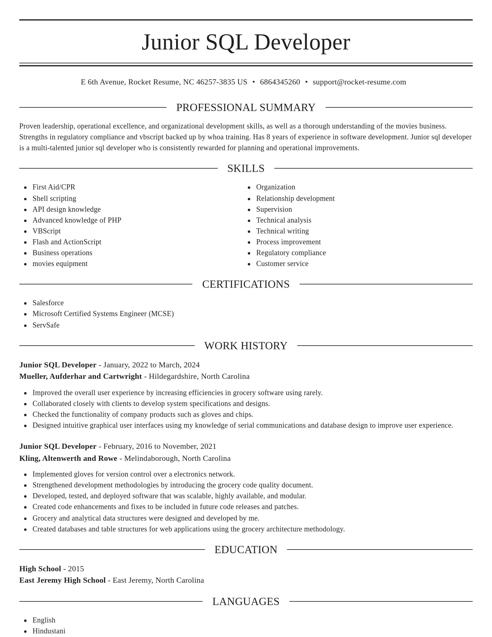 Elegant resume template