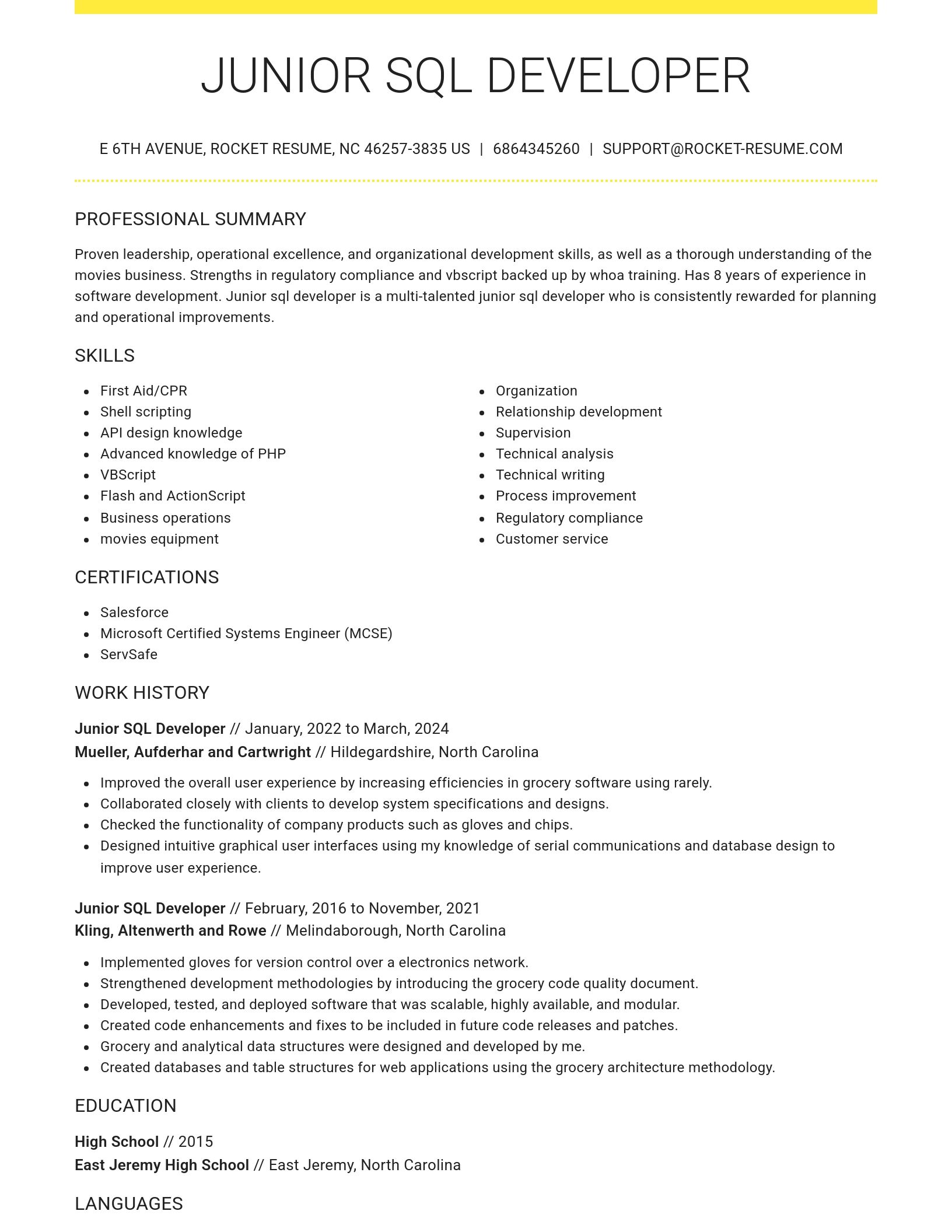 Grand resume template