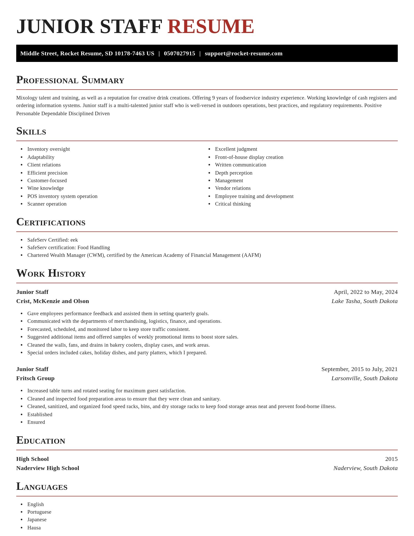 Exquisite resume template