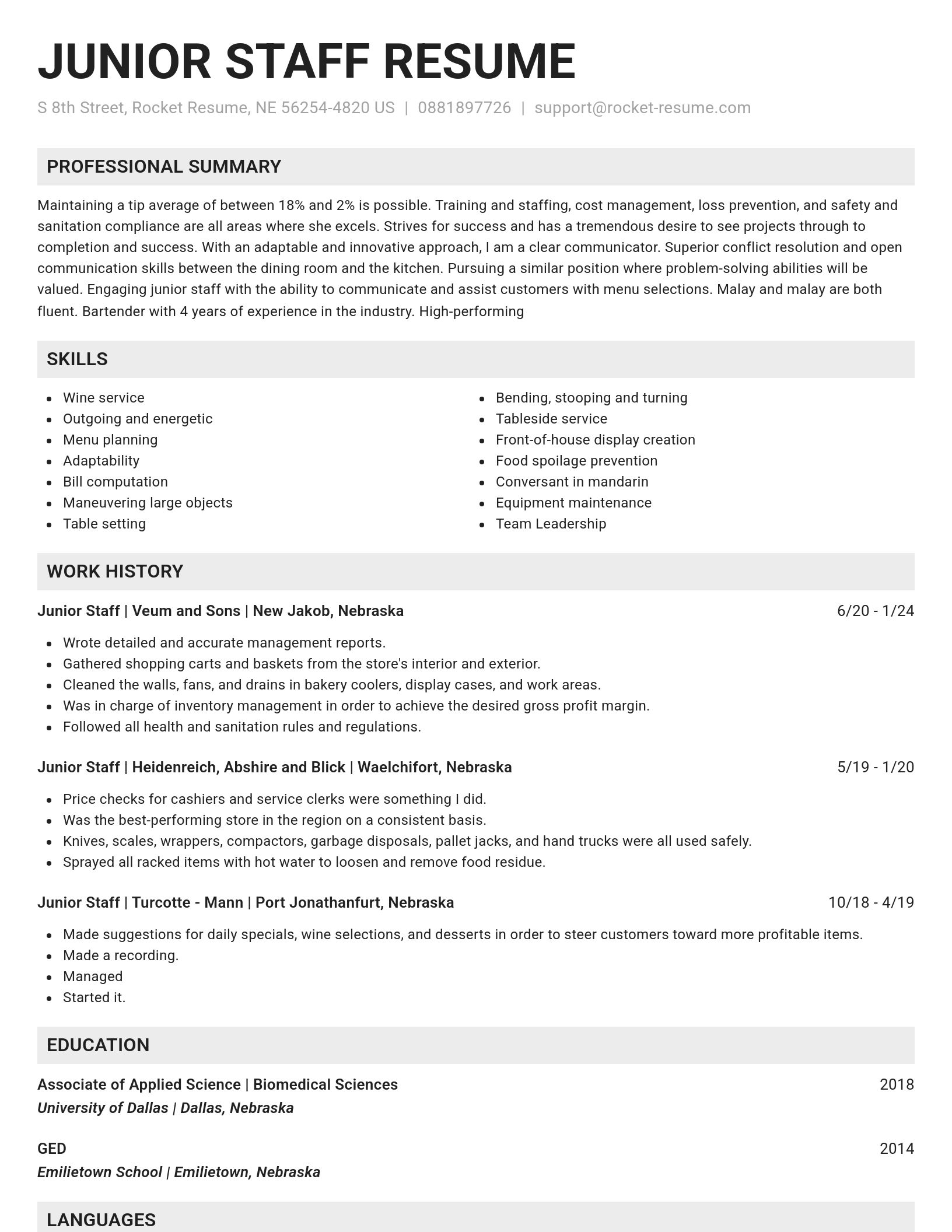 Genius resume template