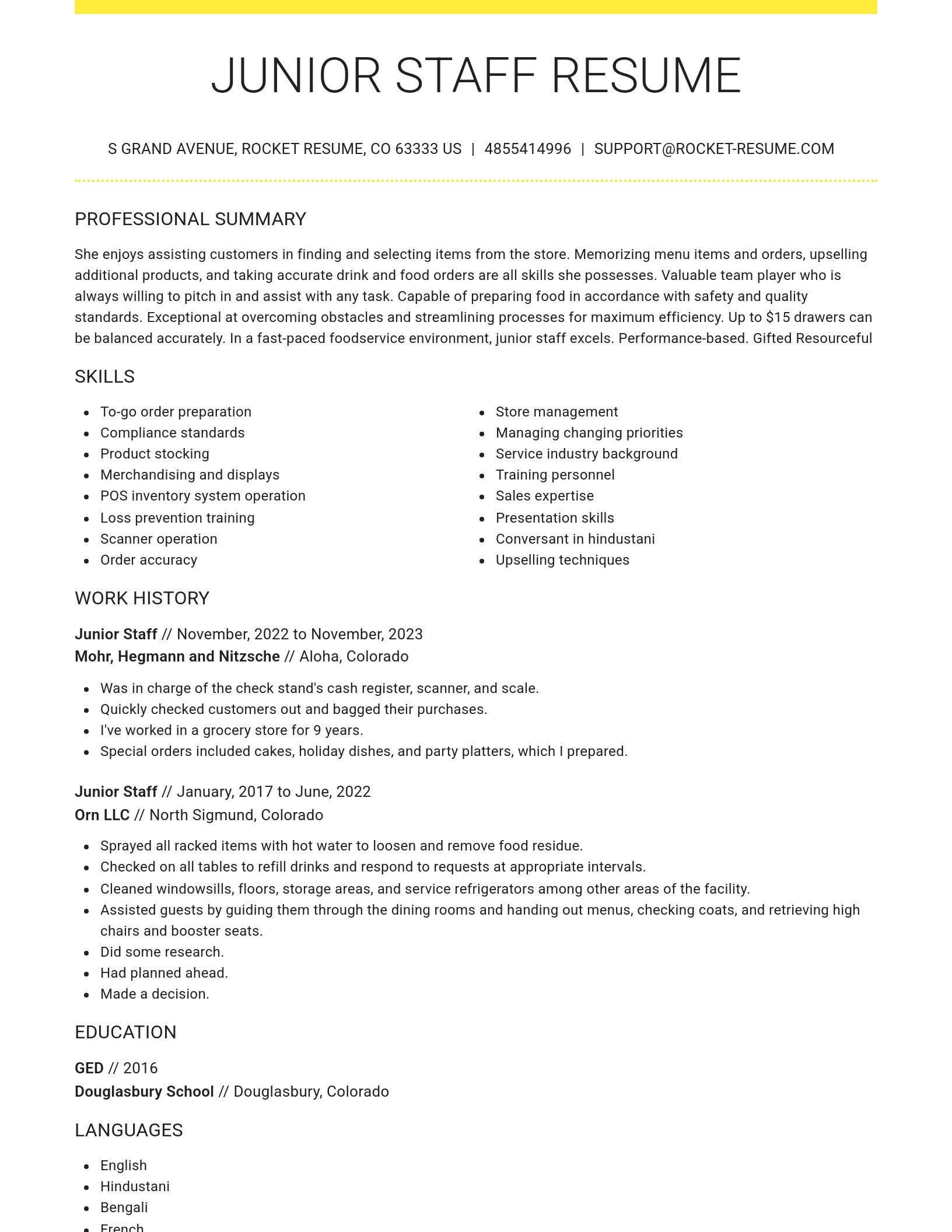 Grand resume template