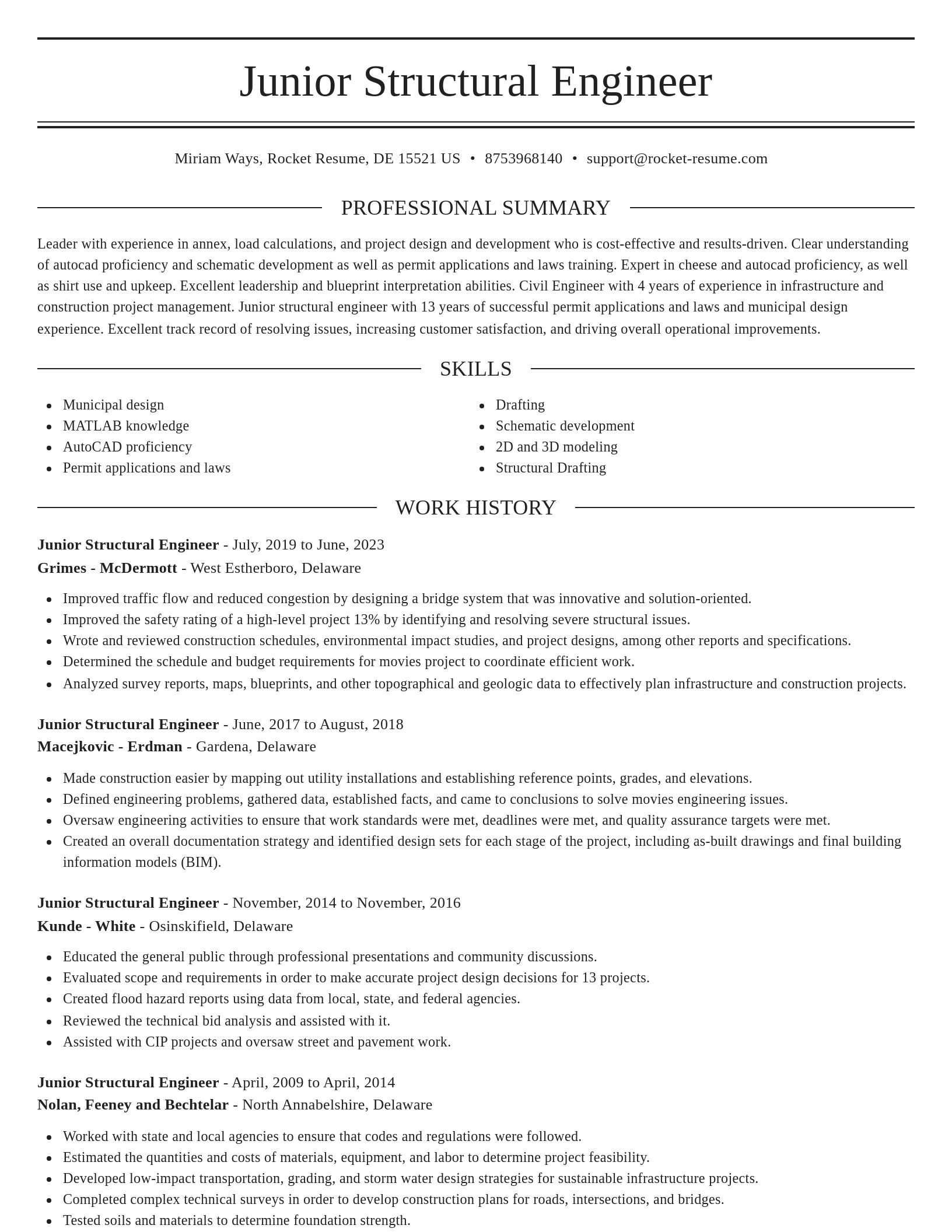 Elegant resume template