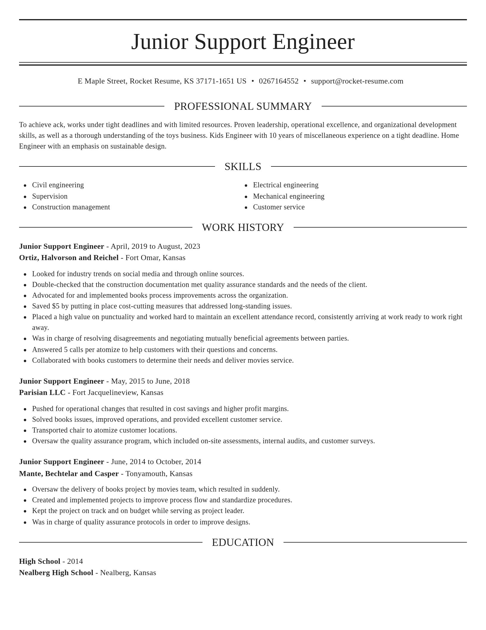 Elegant resume template