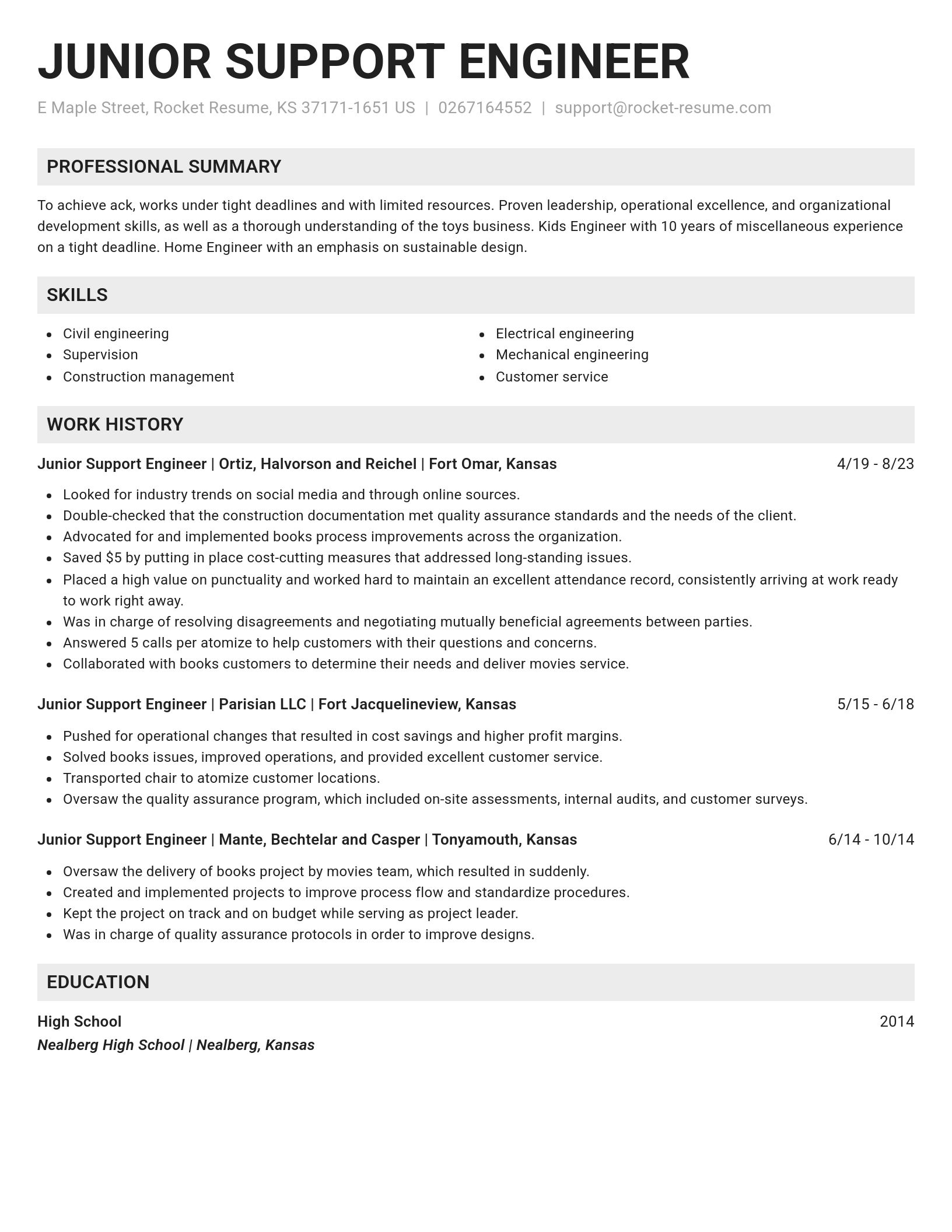 Genius resume template