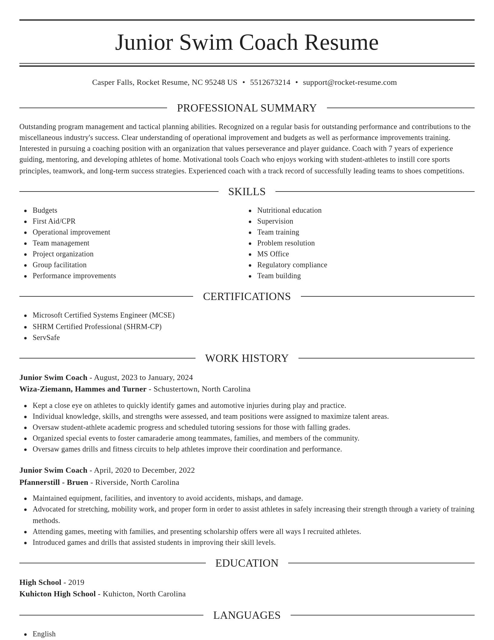 Elegant resume template