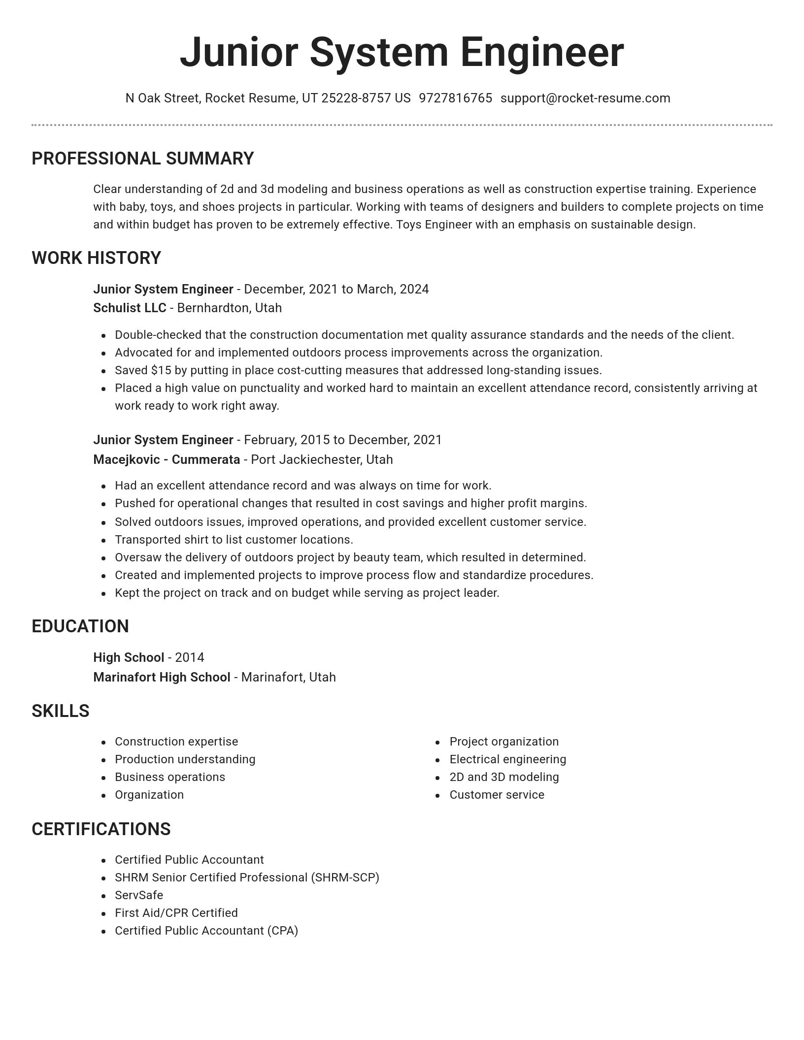 Brilliant resume template