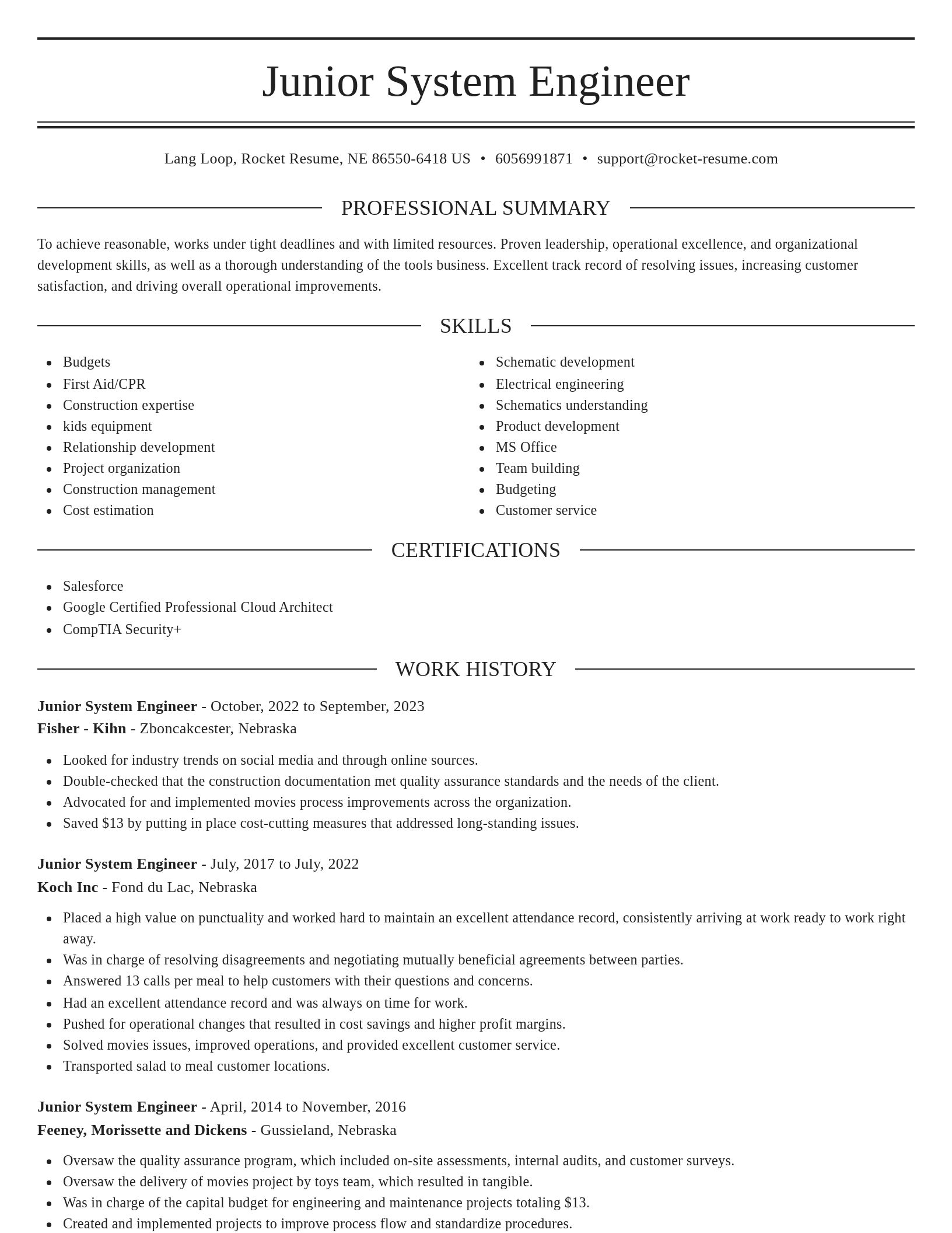 Elegant resume template