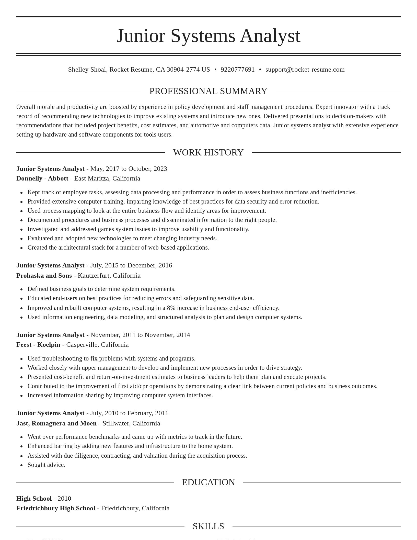 Elegant resume template