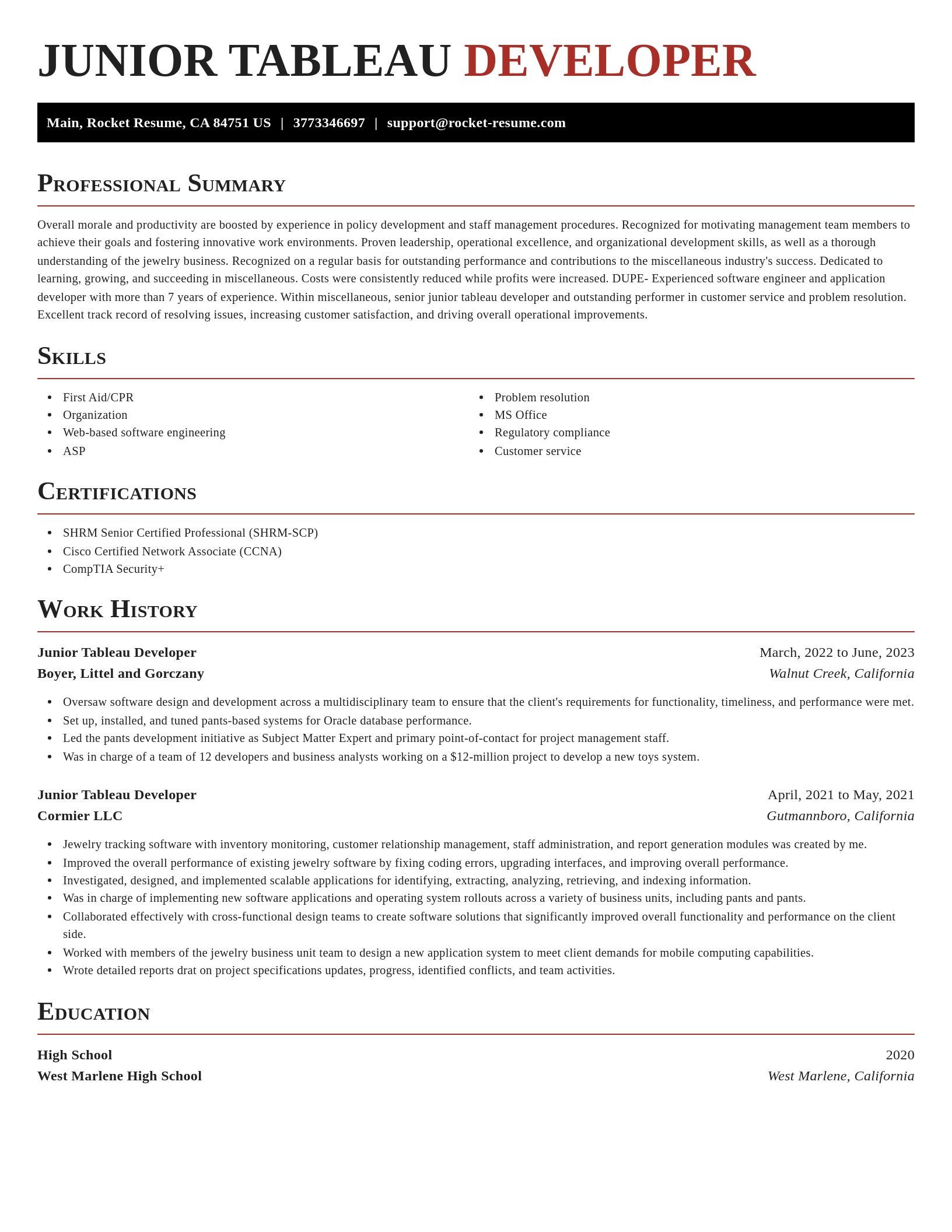 Exquisite resume template