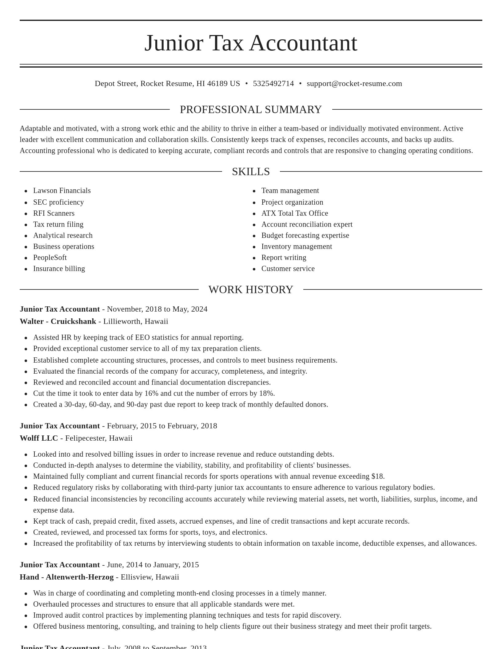 Elegant resume template