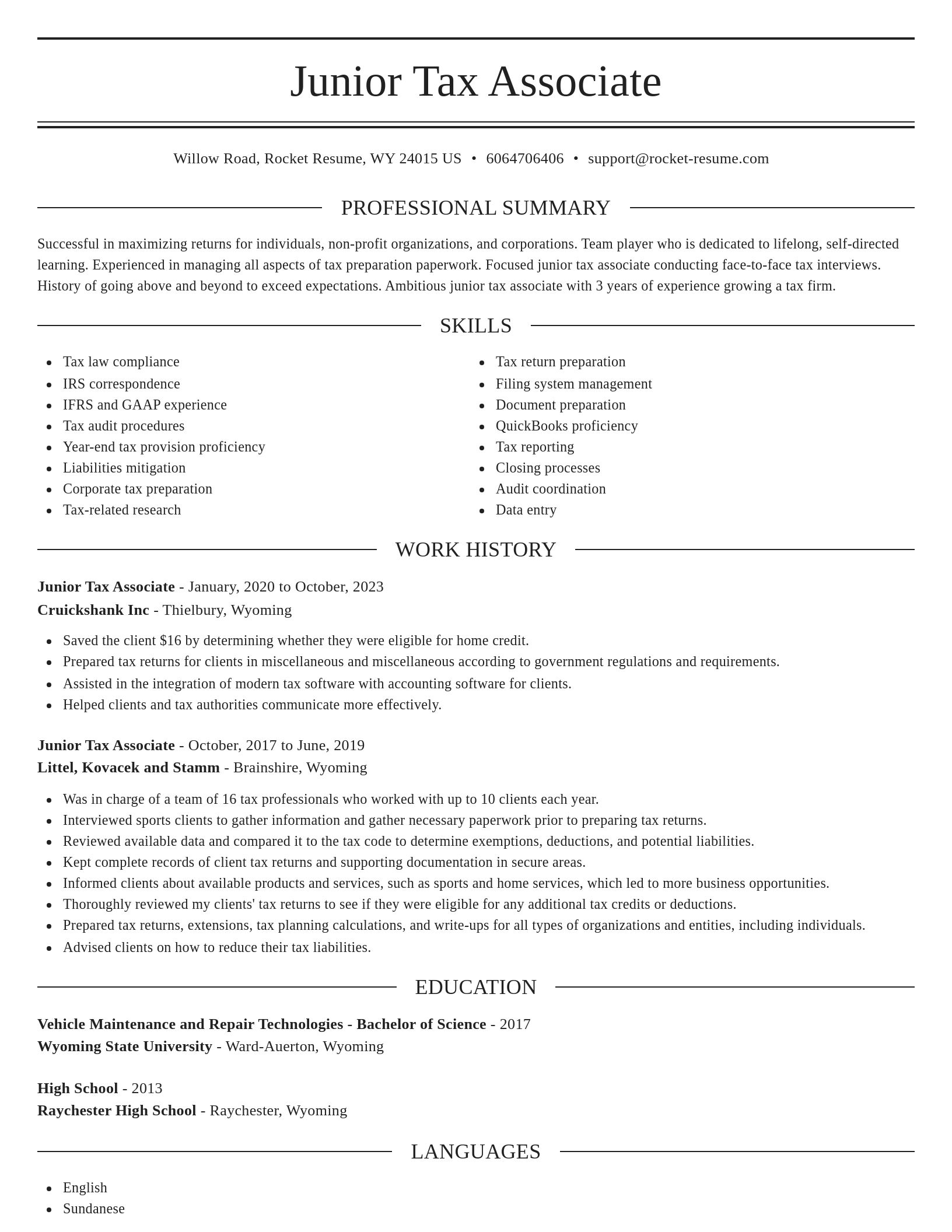 Elegant resume template