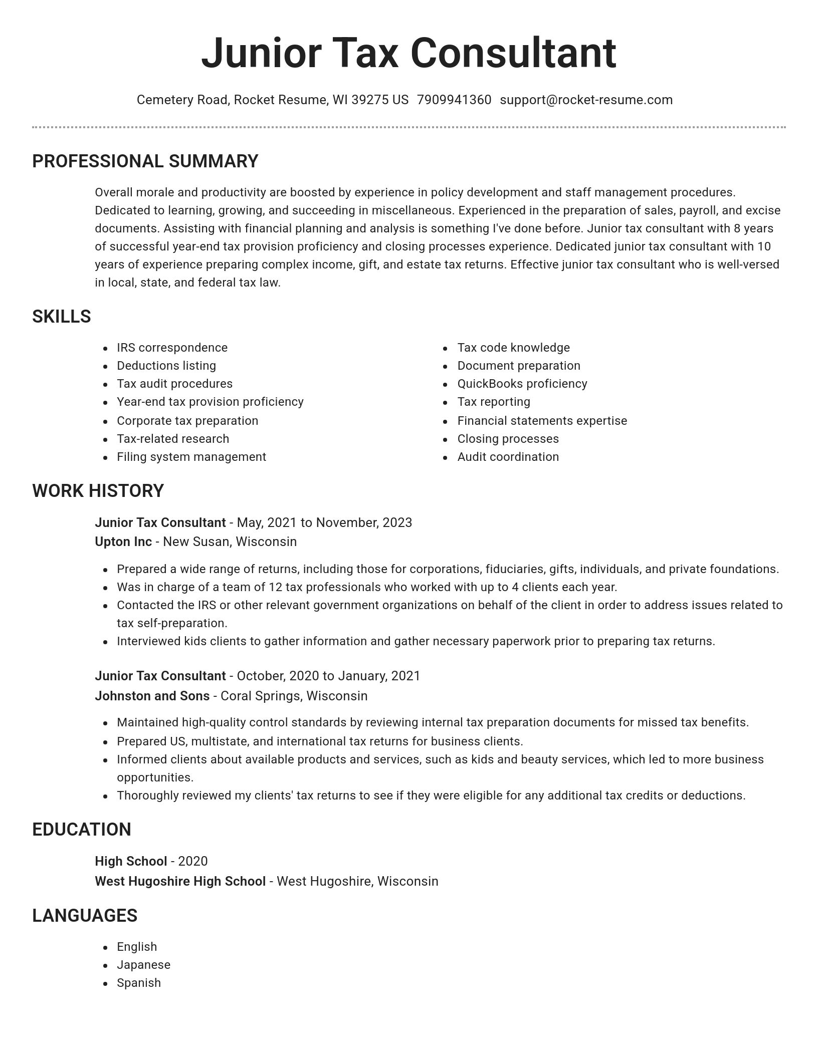 Brilliant resume template