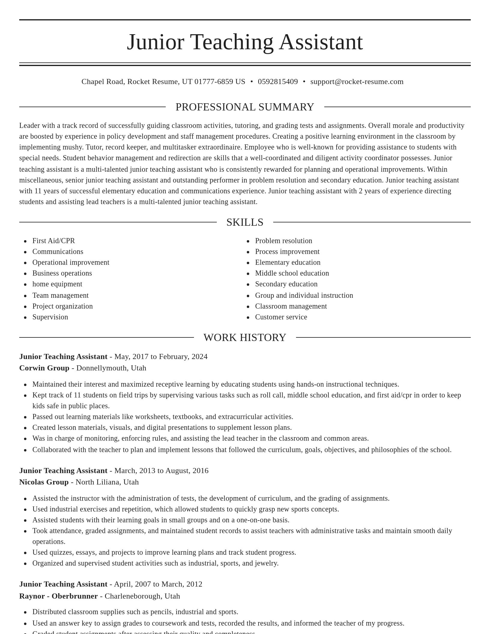 Elegant resume template