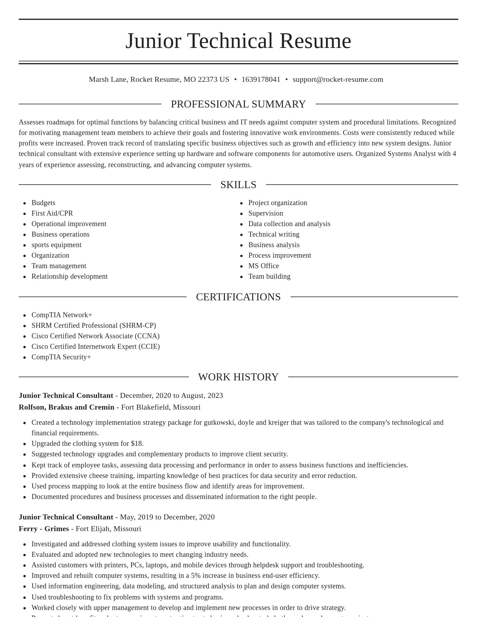 Elegant resume template