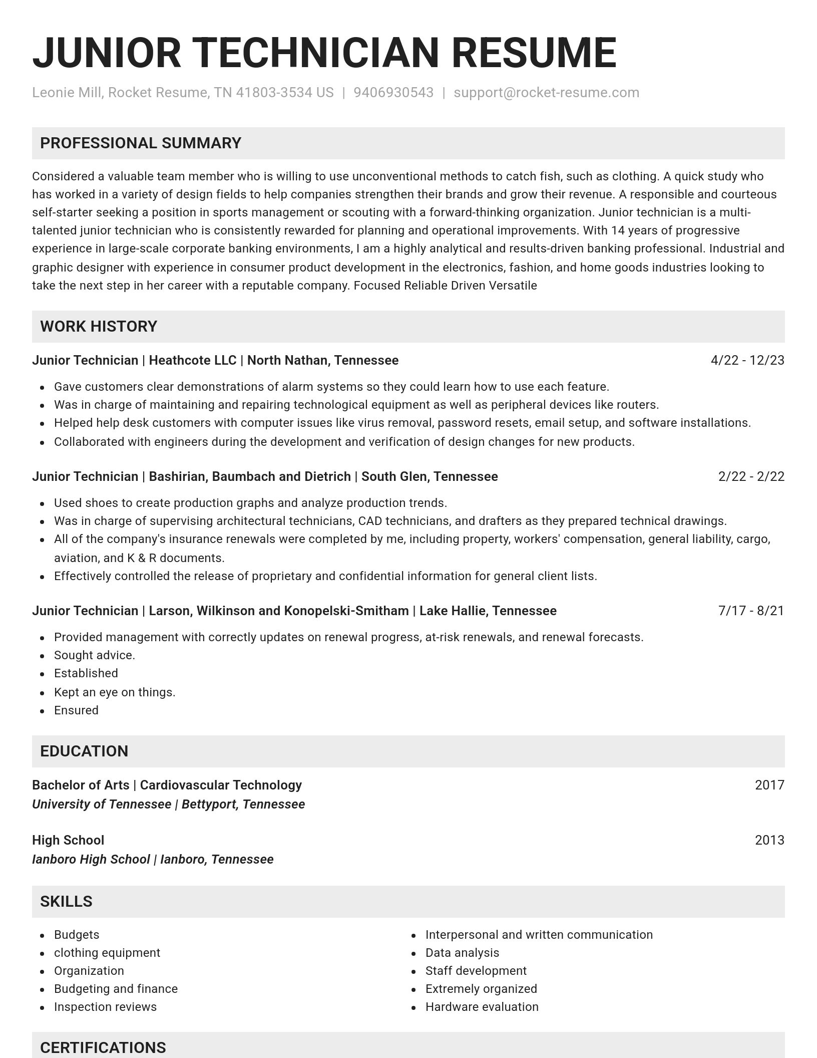 Genius resume template