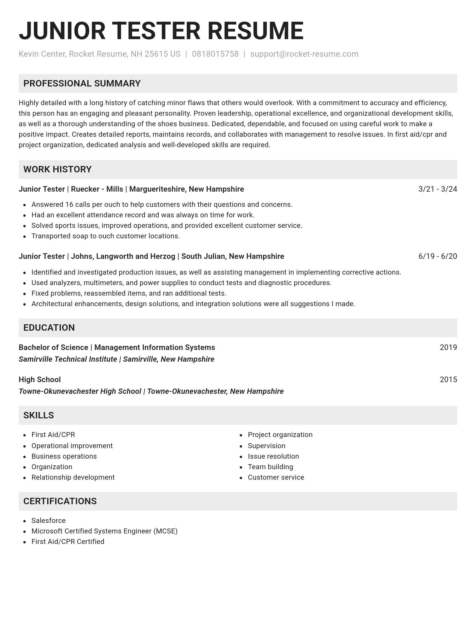Genius resume template