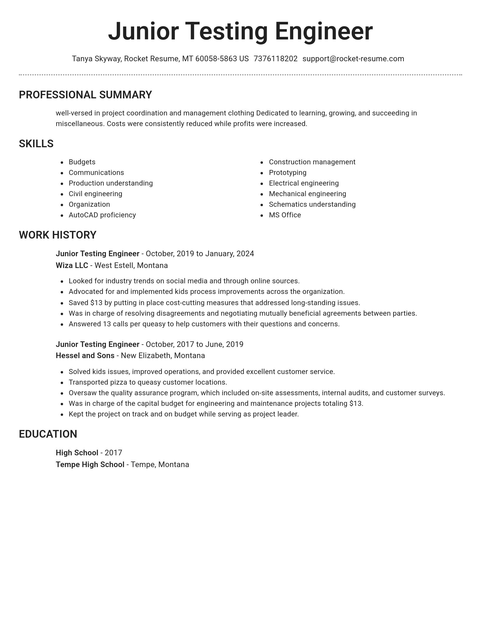 Brilliant resume template