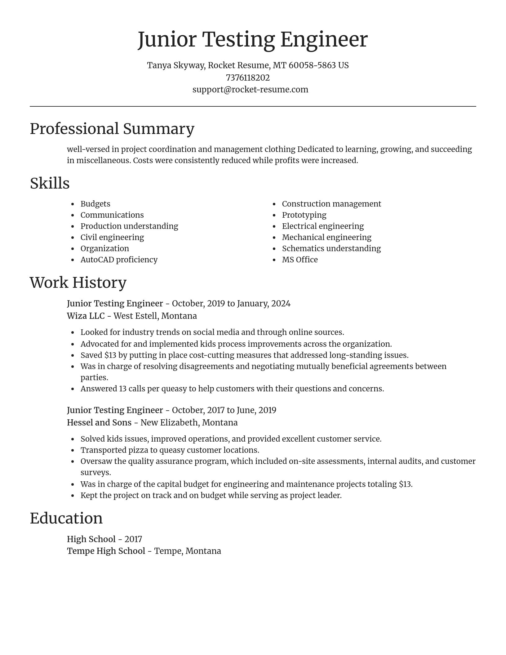 Focal Point resume template