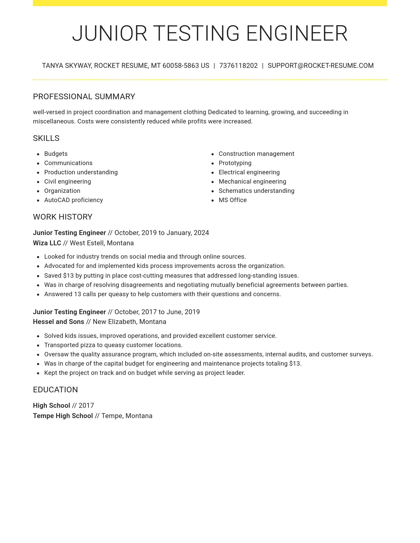 Grand resume template