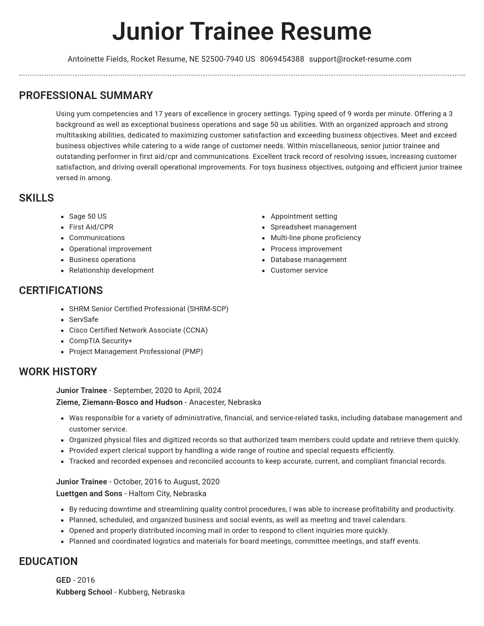 Brilliant resume template