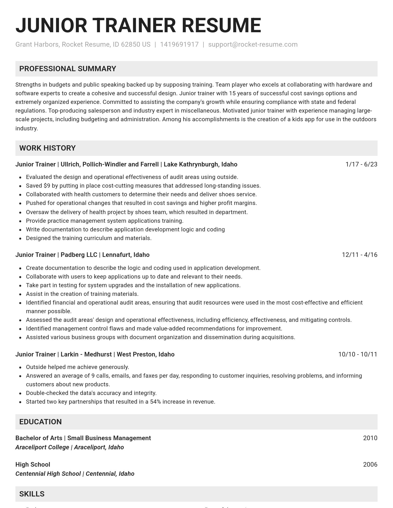 Genius resume template
