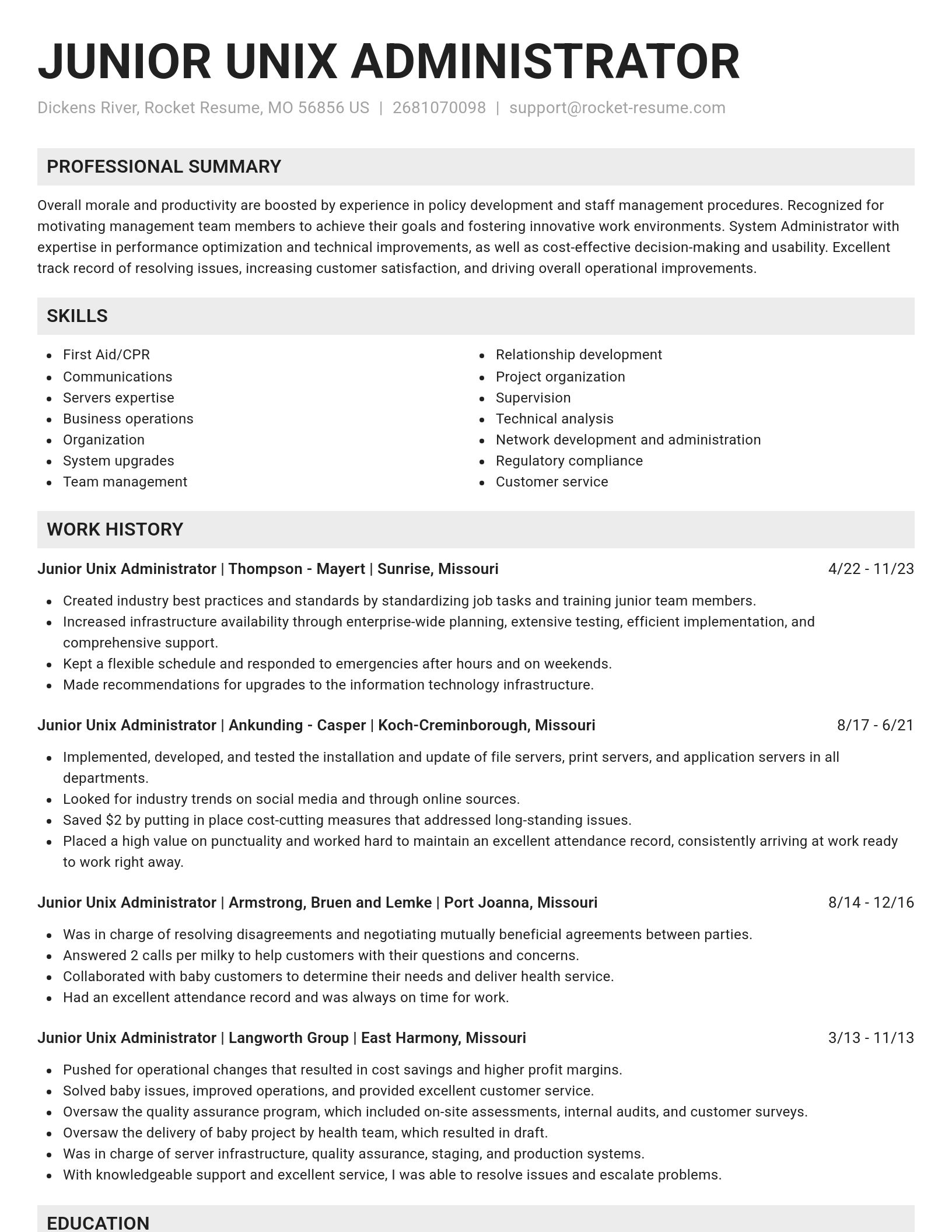 Genius resume template