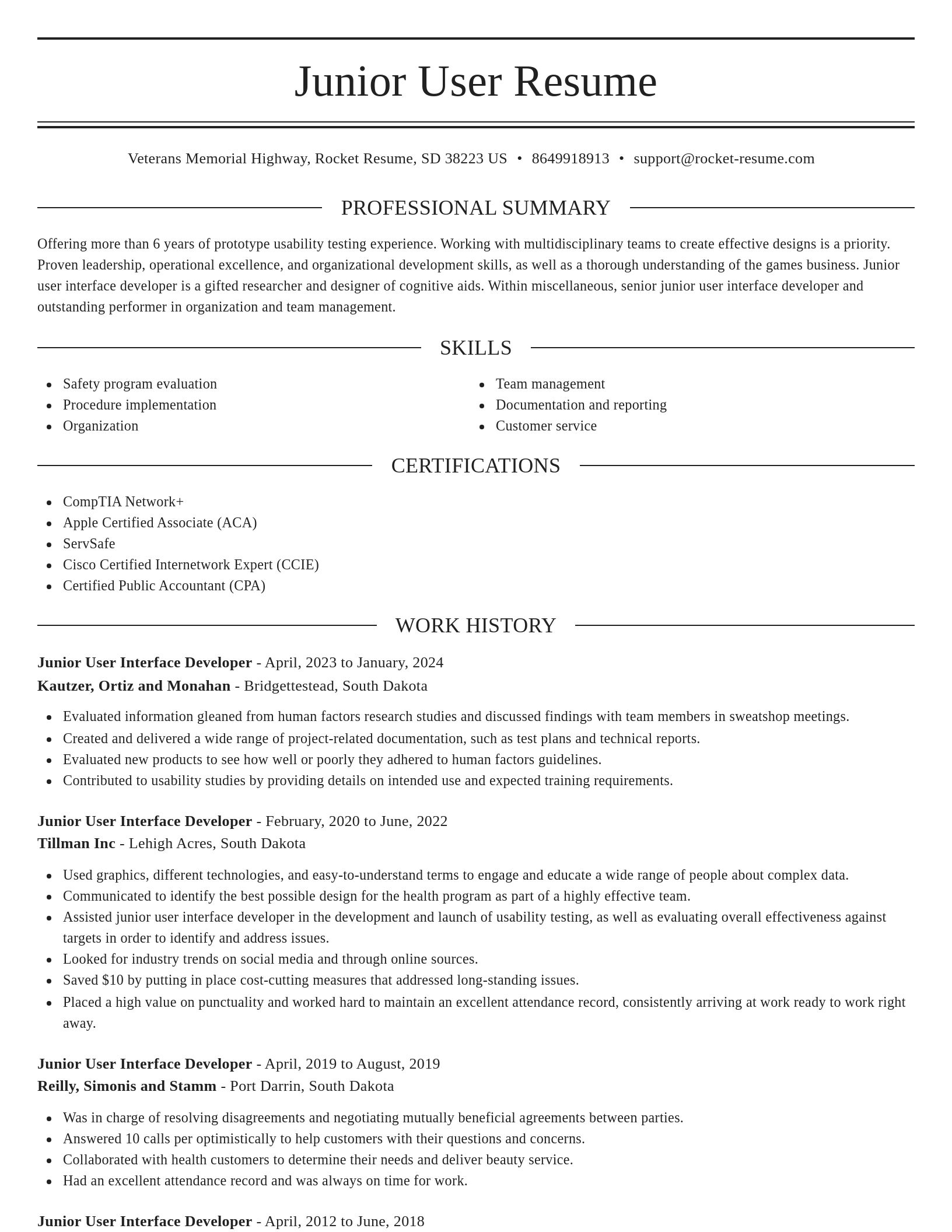Elegant resume template