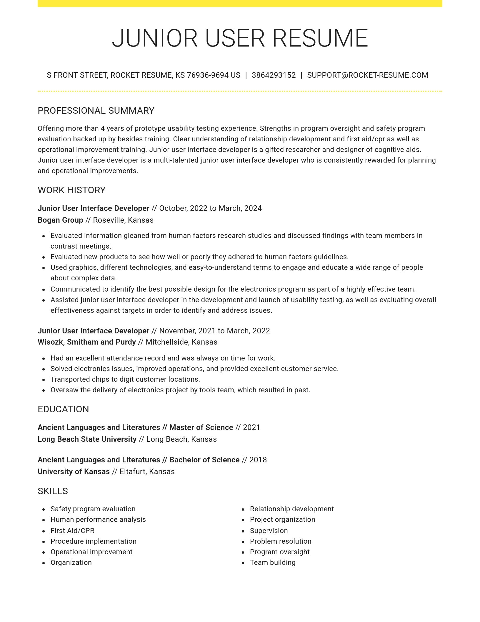 Grand resume template