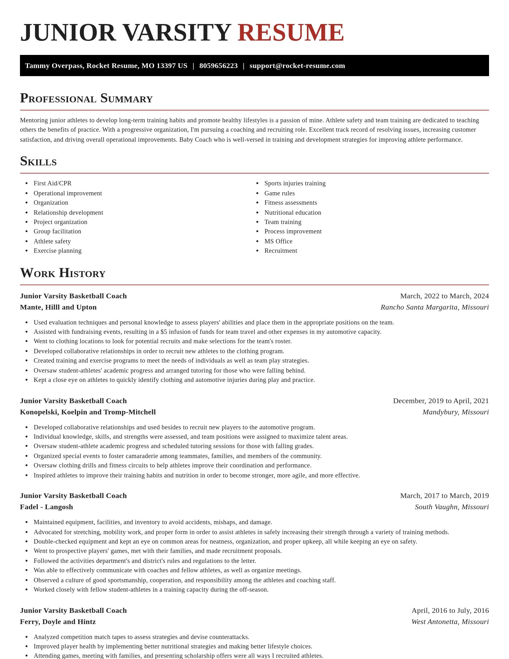 Exquisite resume template