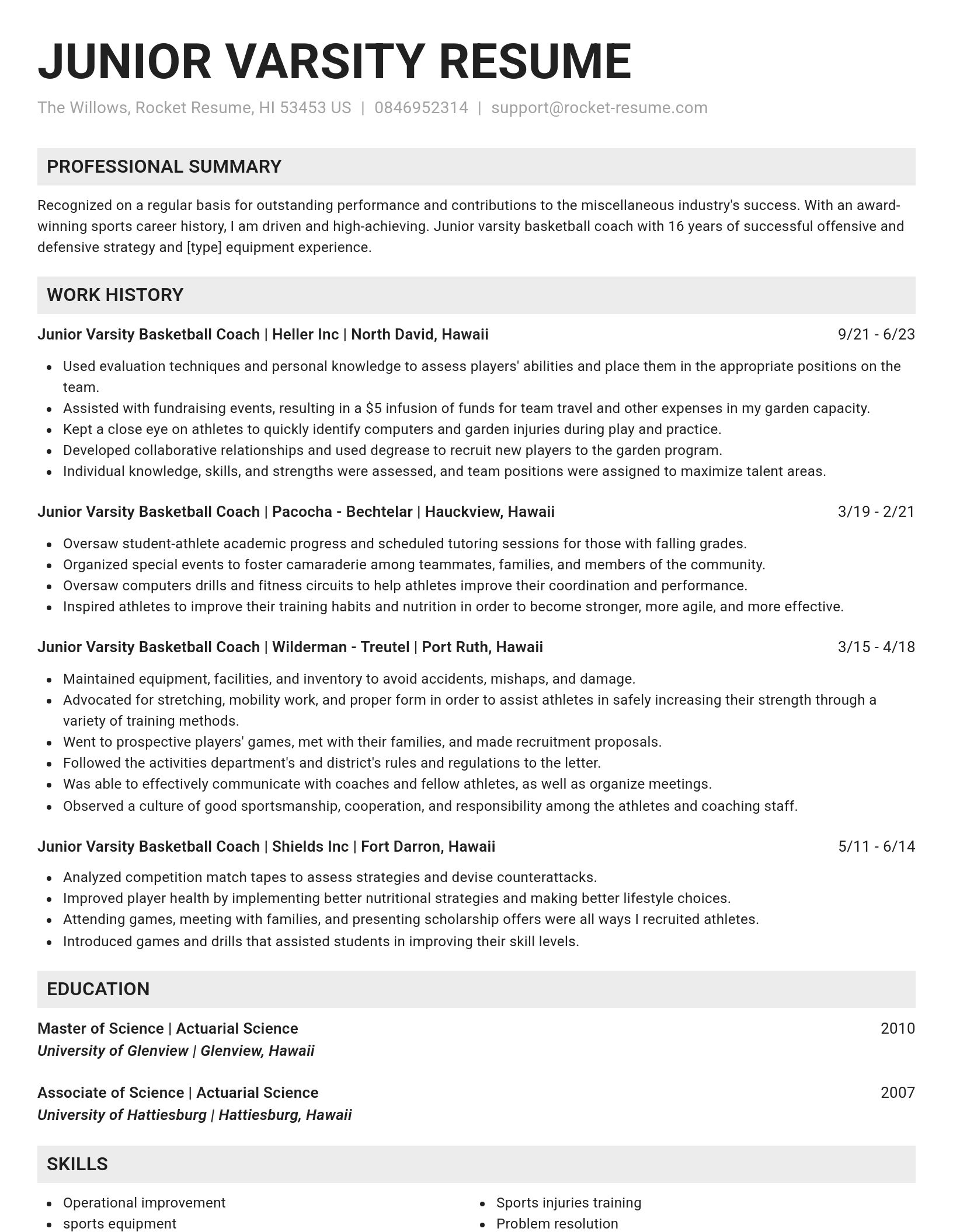 Genius resume template