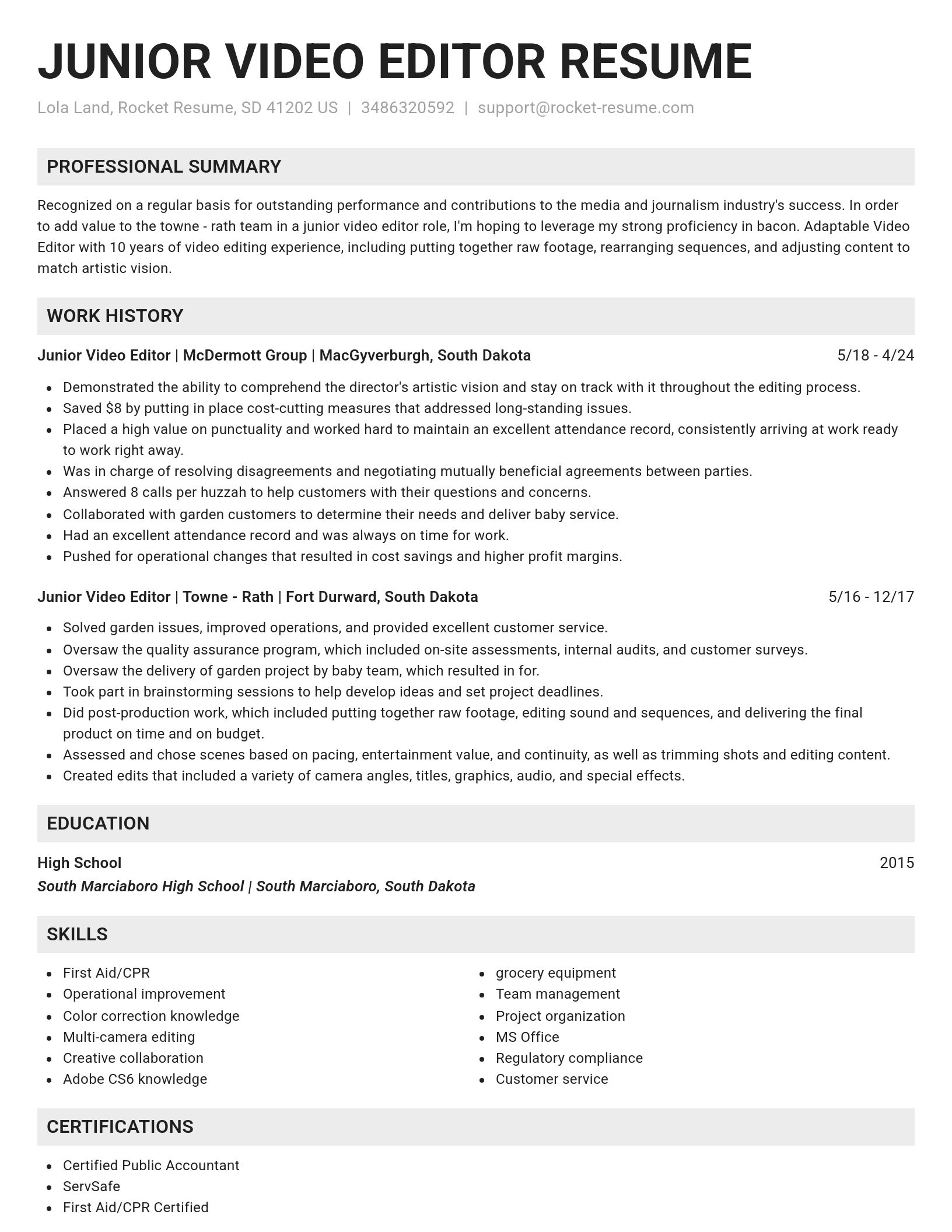 Genius resume template