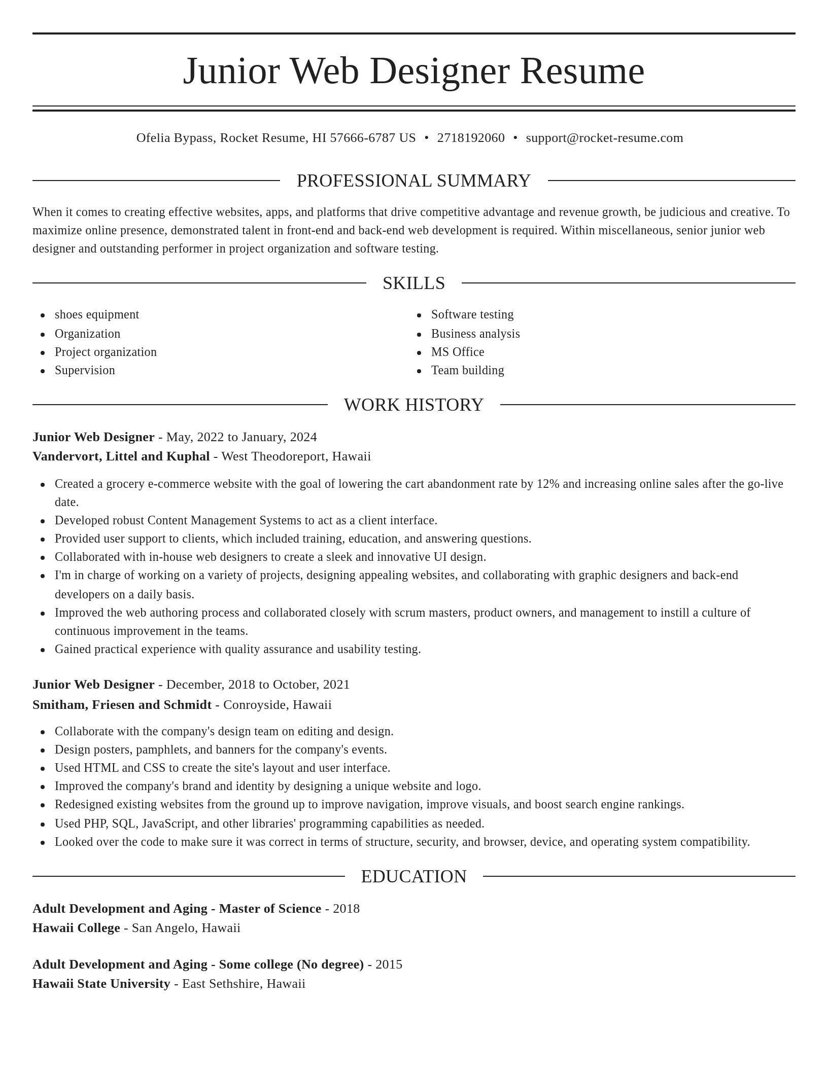 Elegant resume template