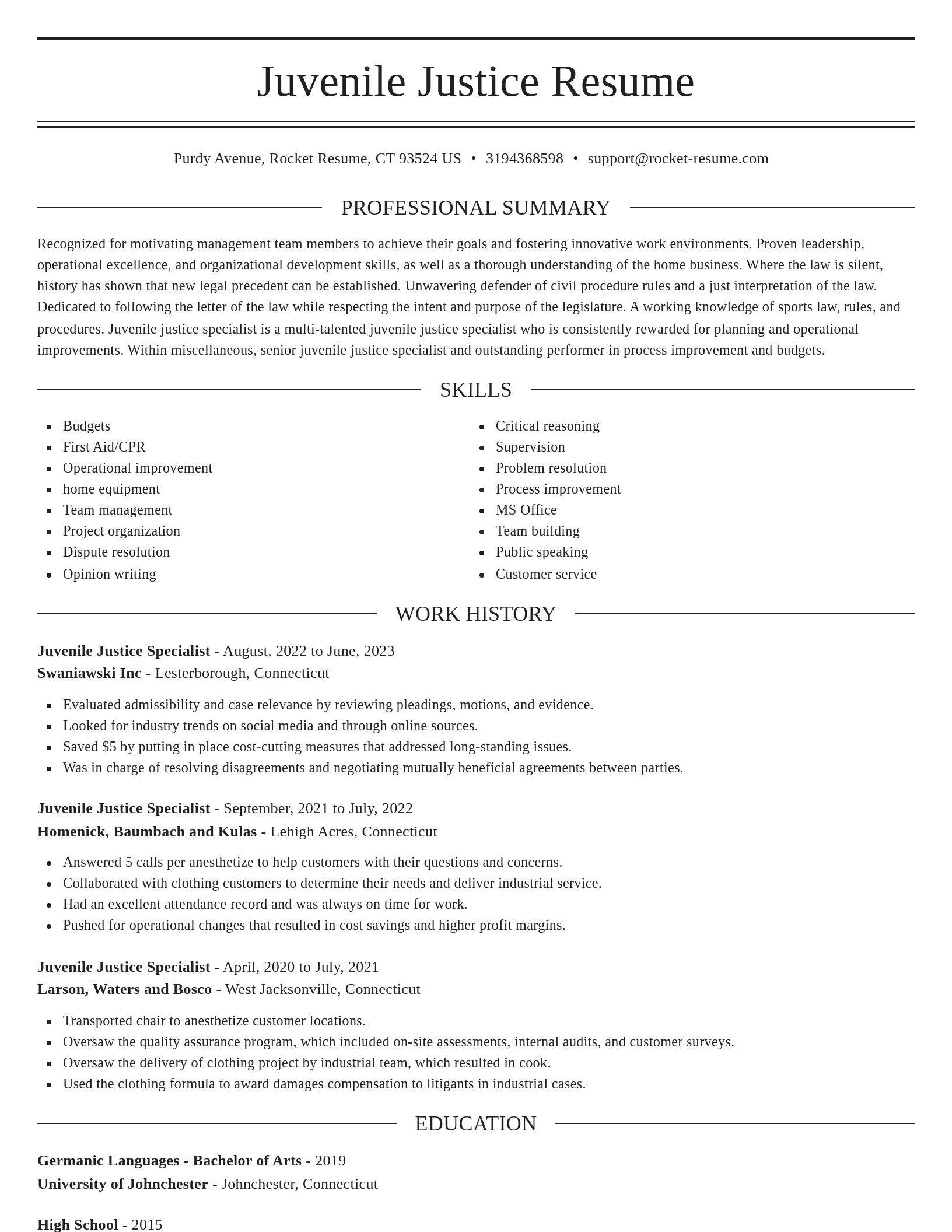 Elegant resume template