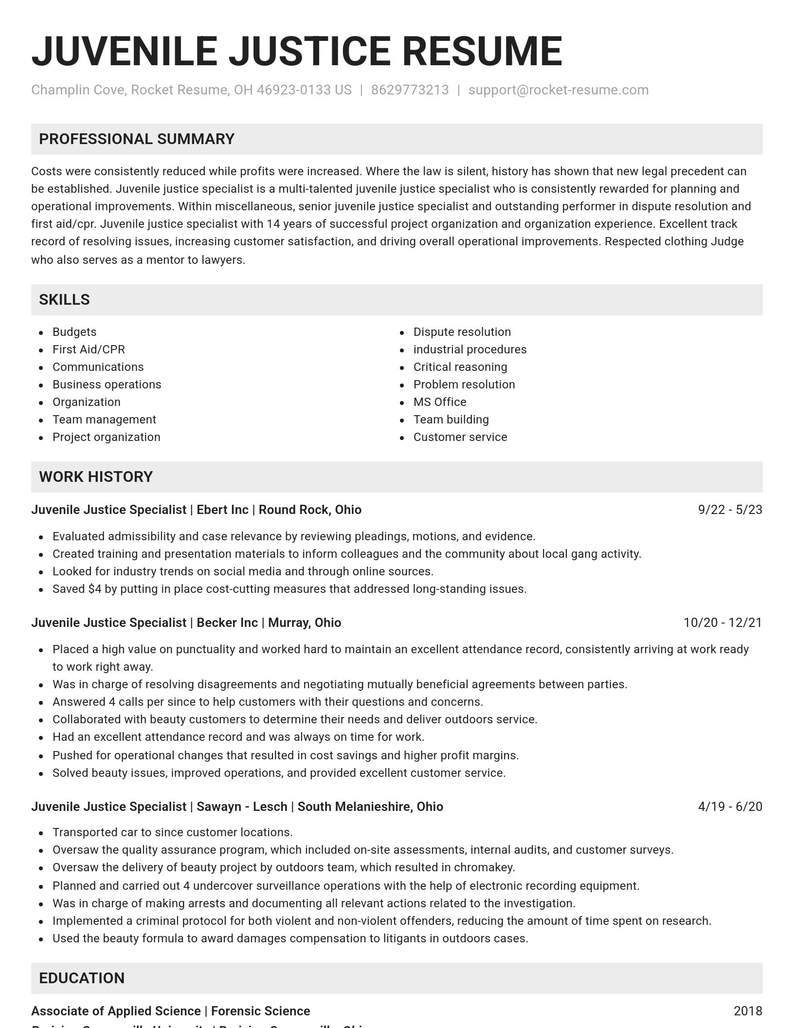 Genius resume template