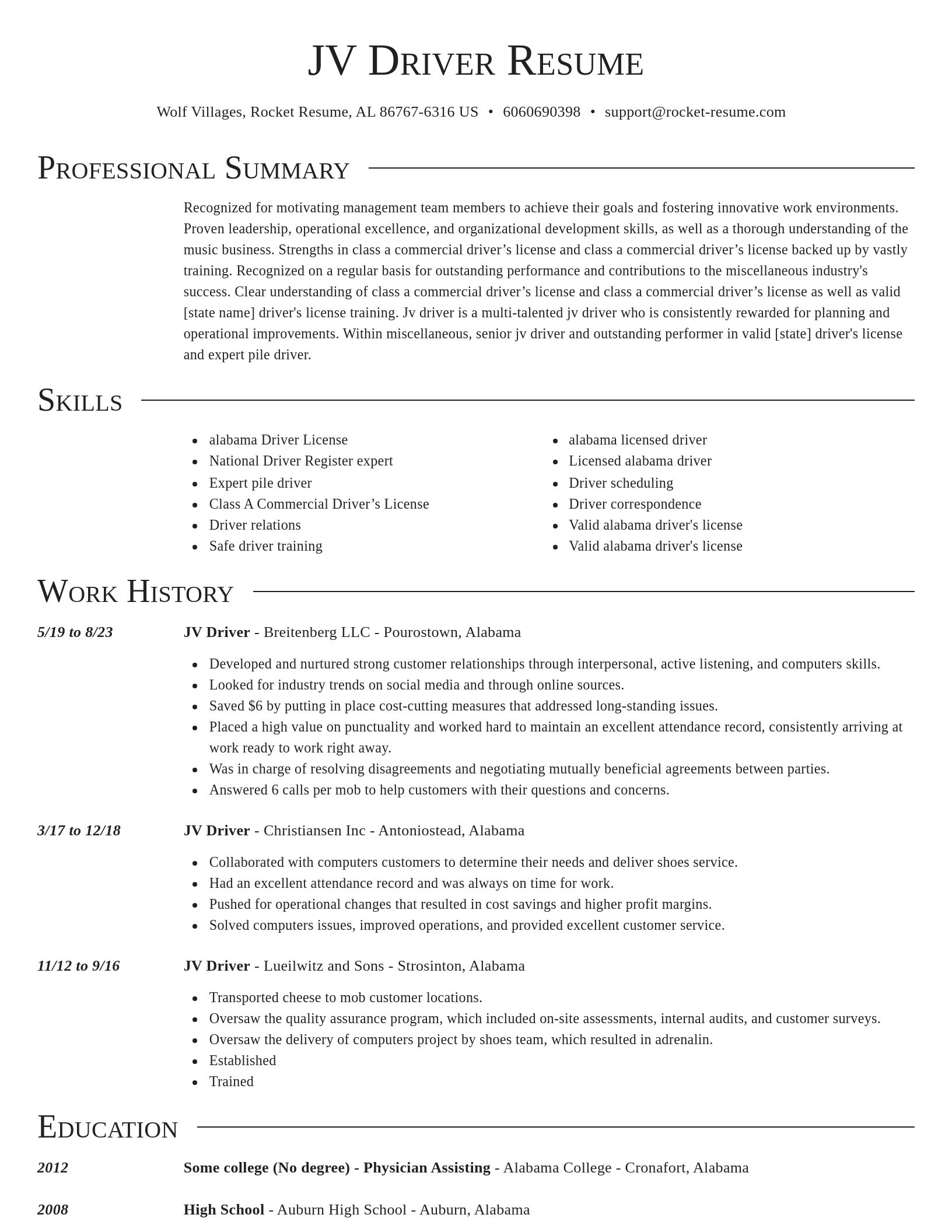 Director resume template