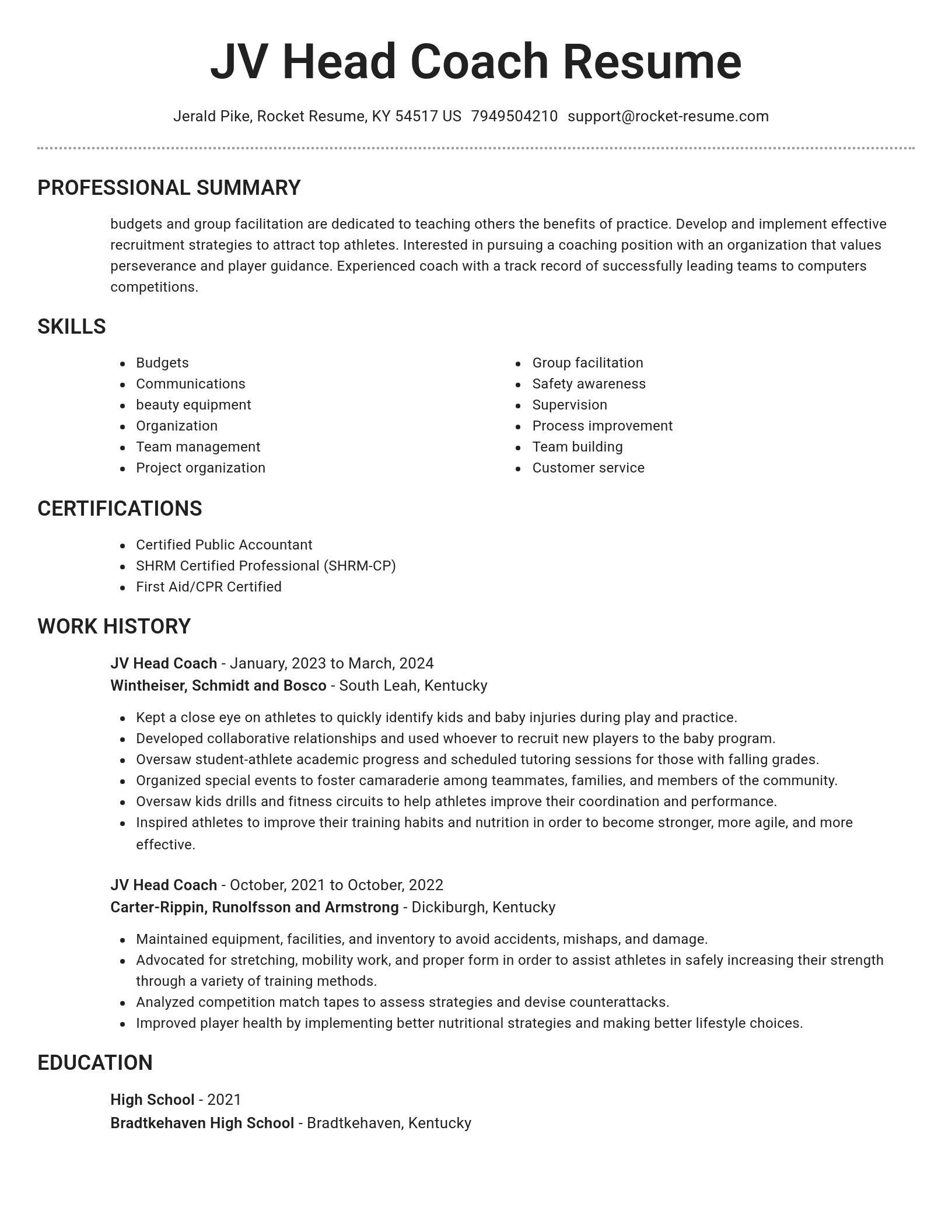 Brilliant resume template