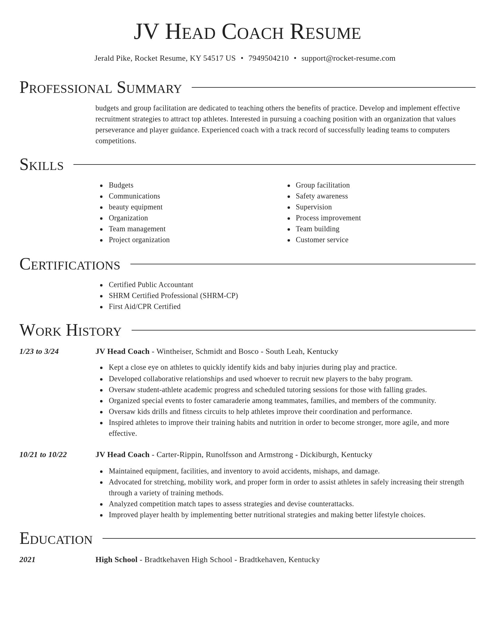 Director resume template